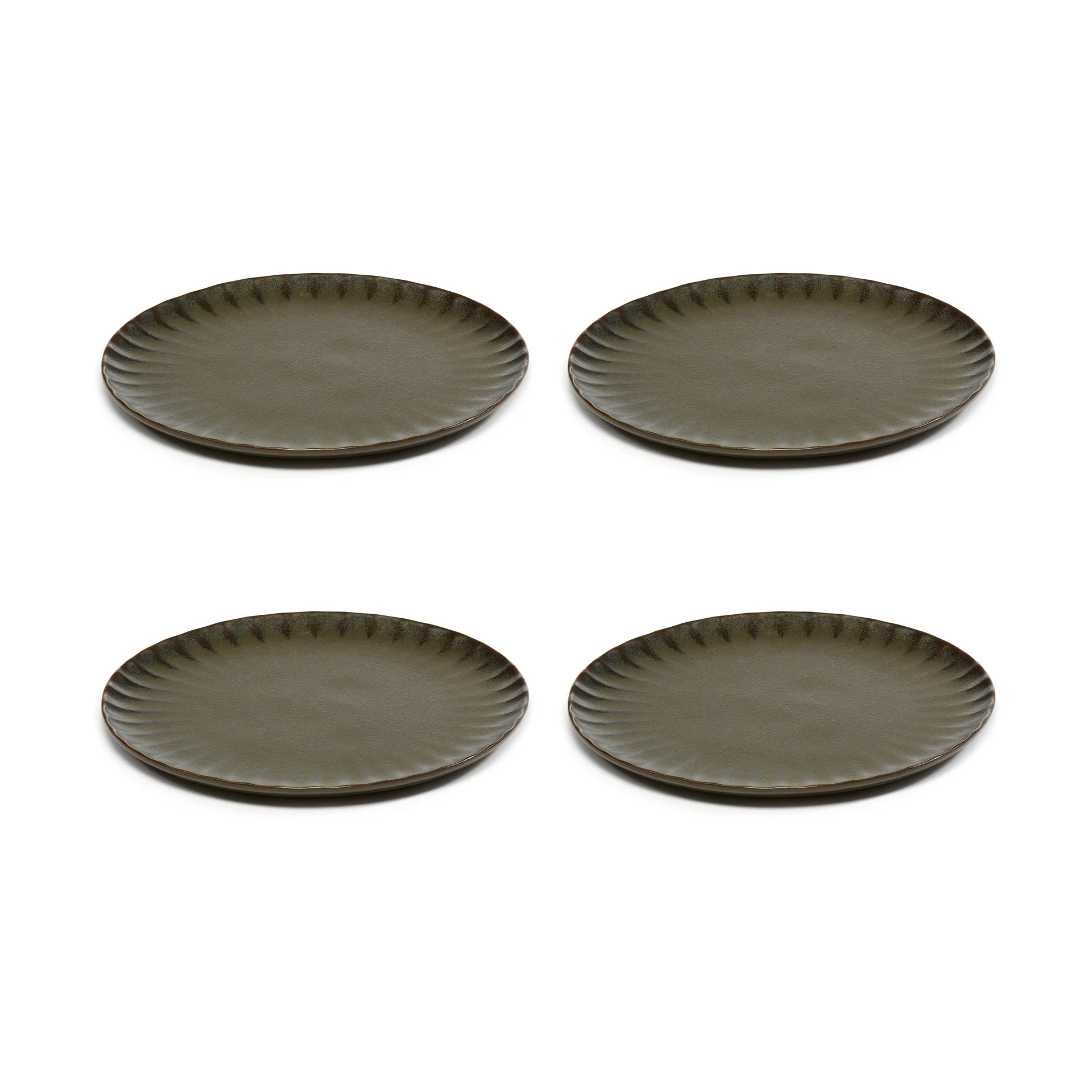 Assiette Inku M Ø21 cm, lot de 4, Green Serax