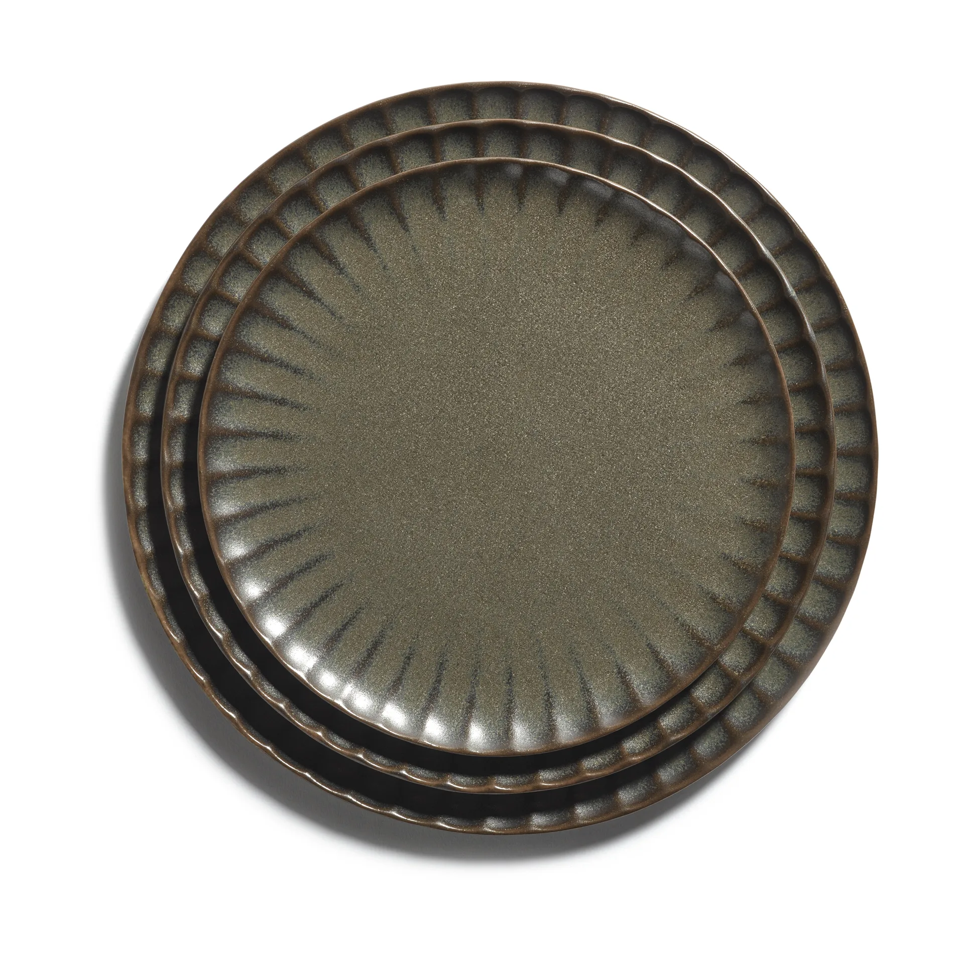 Assiette Inku M Ø21 cm, lot de 4, Green Serax