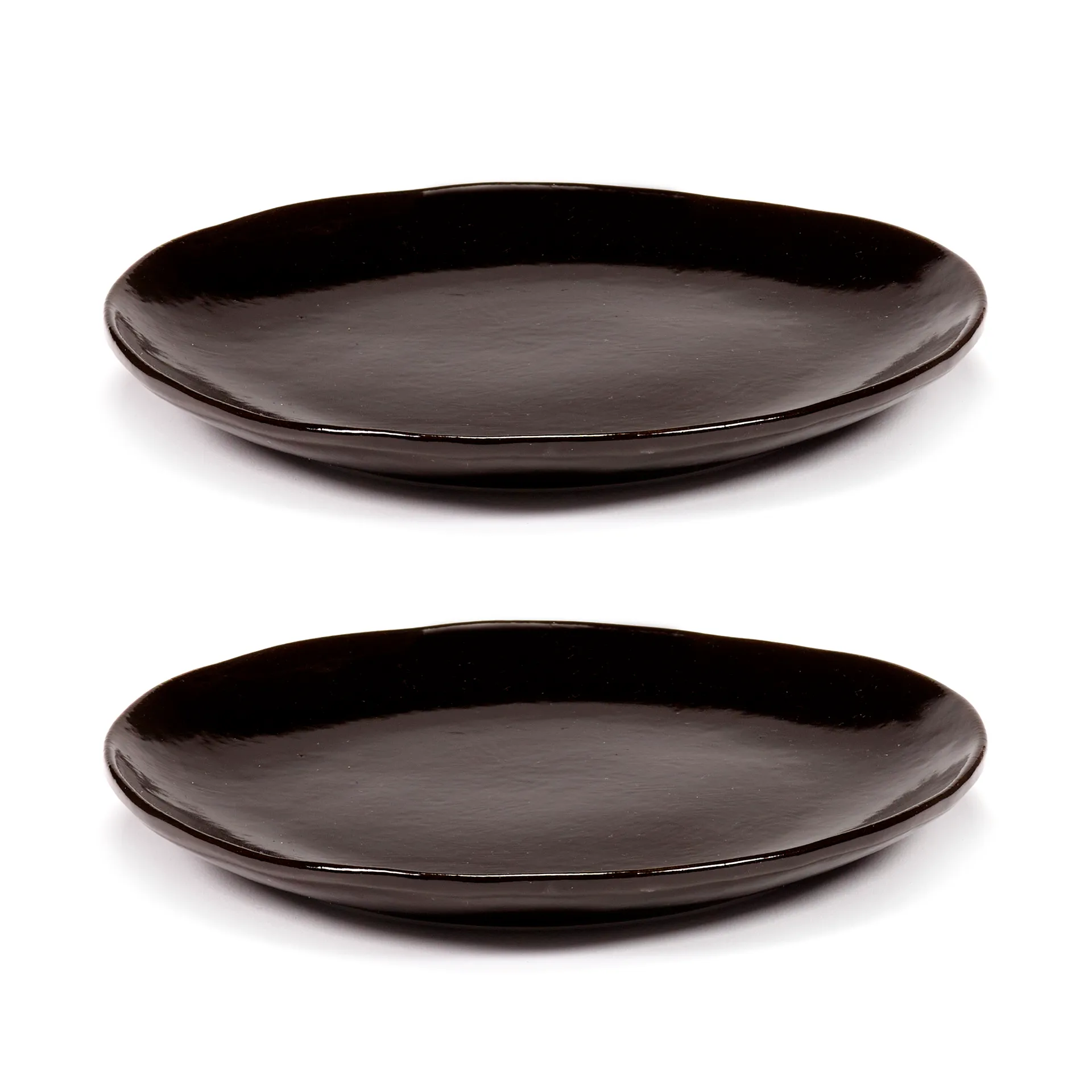 Assiette La Mère Ø18 cm lot de 2, Dark brown Serax