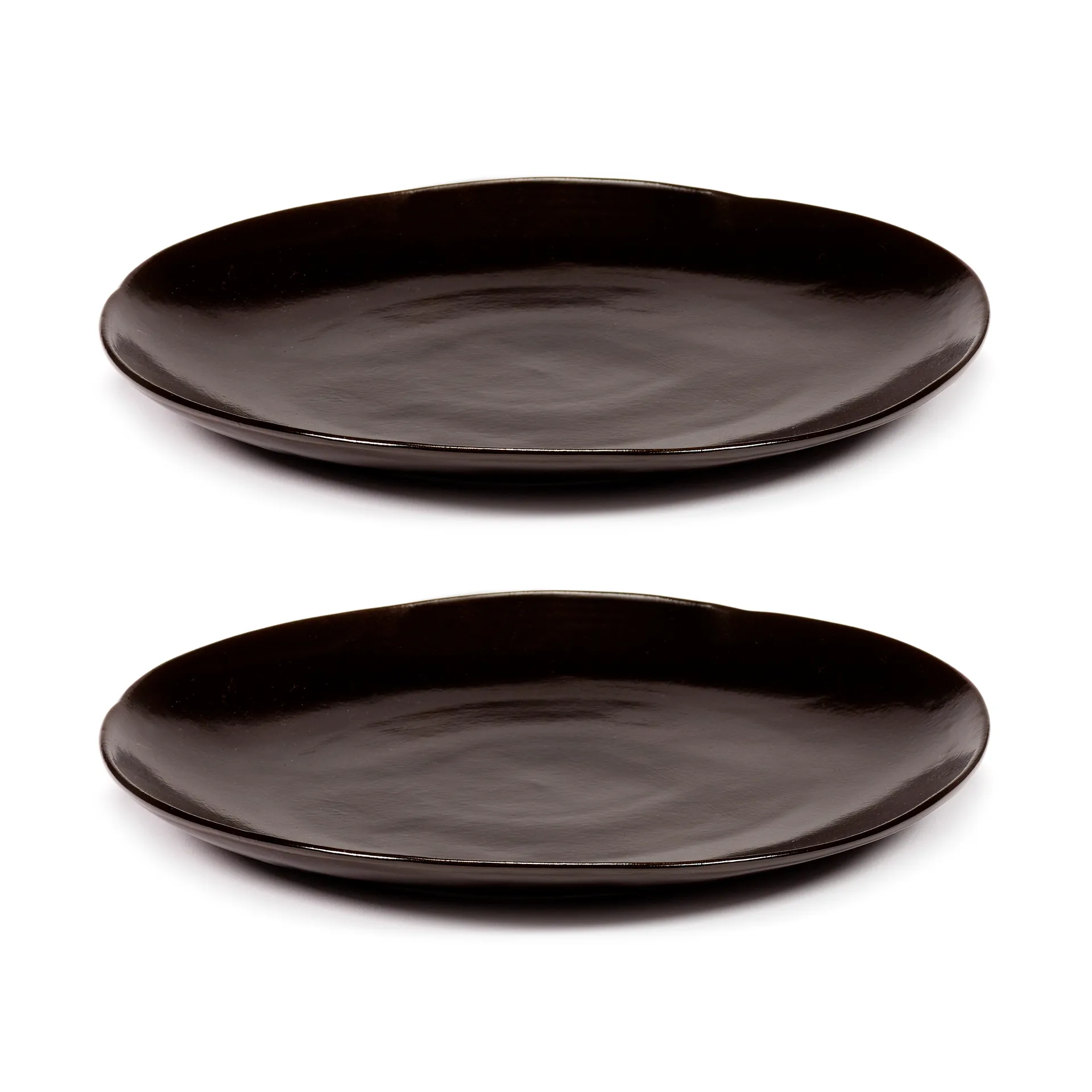 Assiette La Mère XL Ø27 cm lot de 2, Dark brown Serax