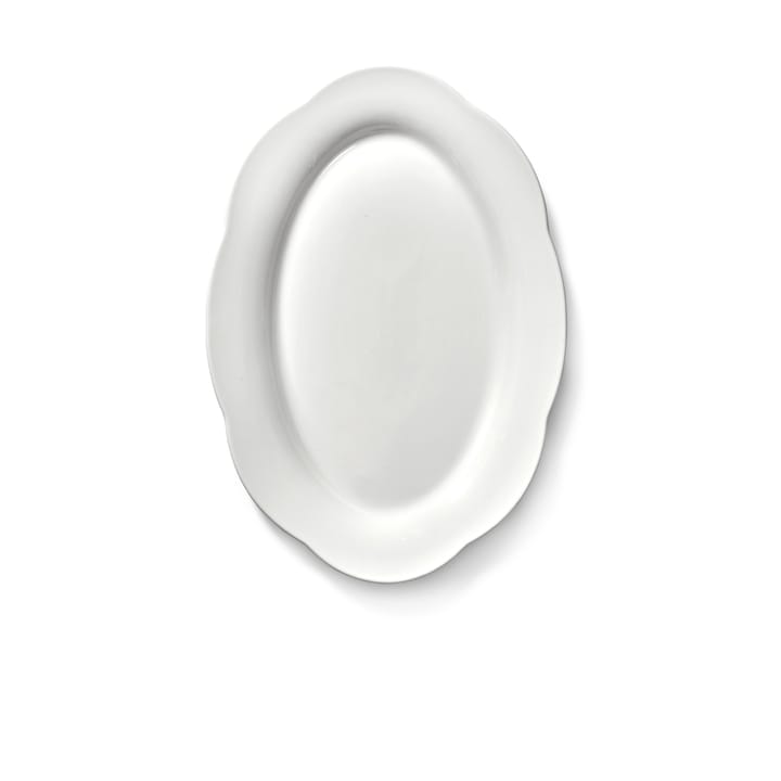 Assiette ovale creuse Silhouette L 21x30 cm, Blanc Serax