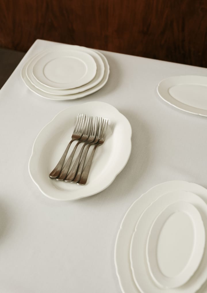 Assiette ovale creuse Silhouette L 21x30 cm, Blanc Serax