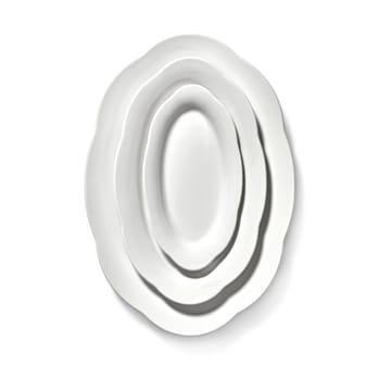 Assiette ovale creuse Silhouette L 21x30 cm - Blanc - Serax