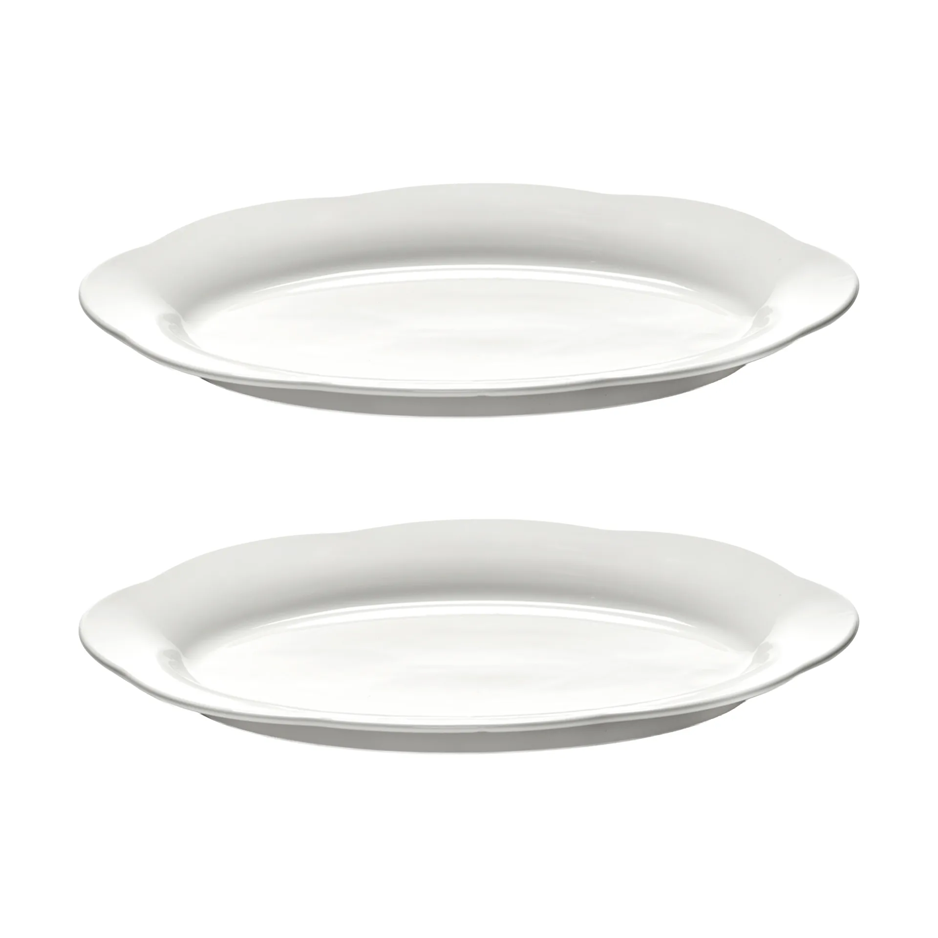 Assiette ovale creuse Silhouette L 21x30 cm lot de 2, Blanc Serax