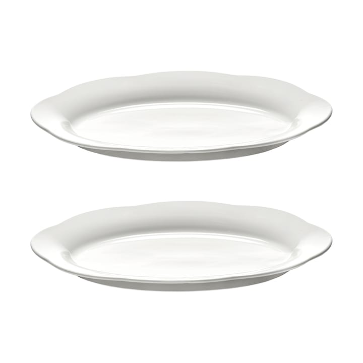 Assiette ovale creuse Silhouette L 21x30 cm lot de 2 - Blanc - Serax