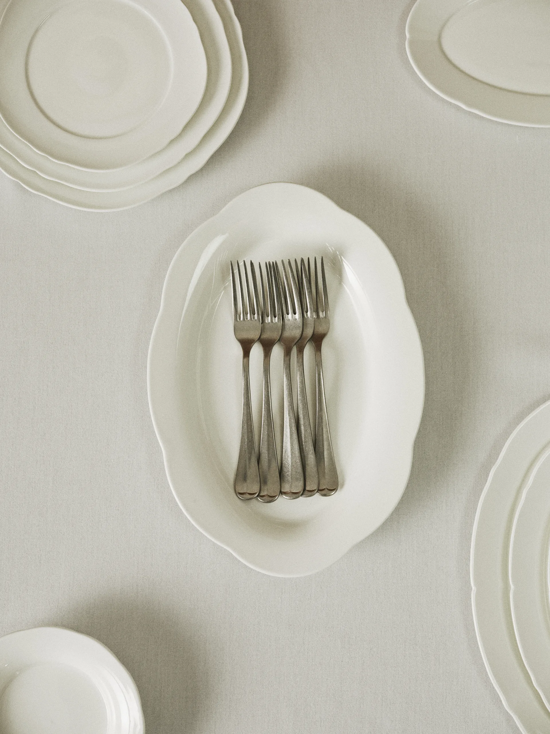 Assiette ovale creuse Silhouette L 21x30 cm lot de 2, Blanc Serax