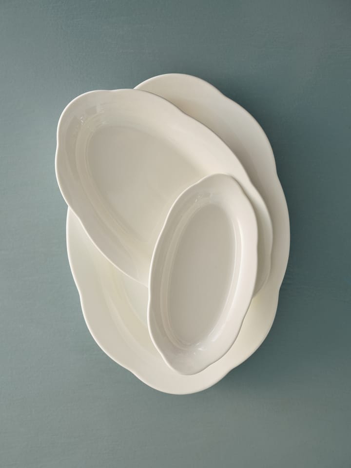 Assiette ovale creuse Silhouette M 15x24,5 cm, Blanc Serax