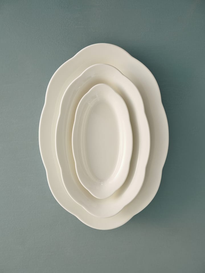 Assiette ovale creuse Silhouette M 15x24,5 cm, Blanc Serax