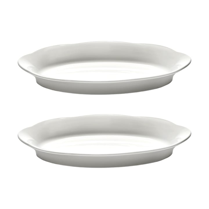 Assiette ovale creuse Silhouette M 15x24,5 cm lot de 2 - Blanc - Serax
