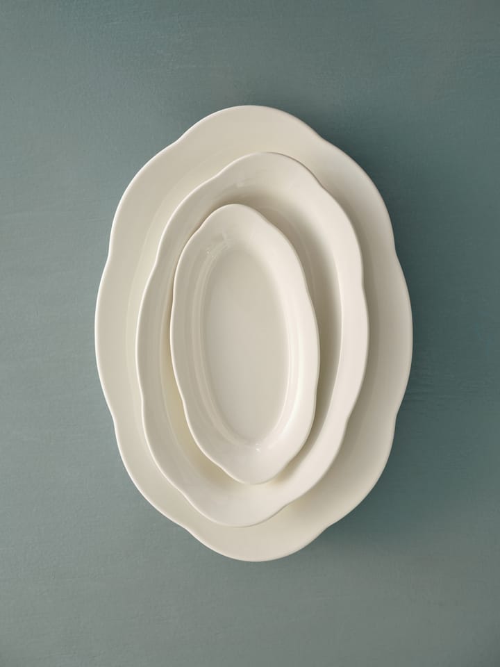 Assiette ovale creuse Silhouette S 10x18,5 cm, Blanc Serax