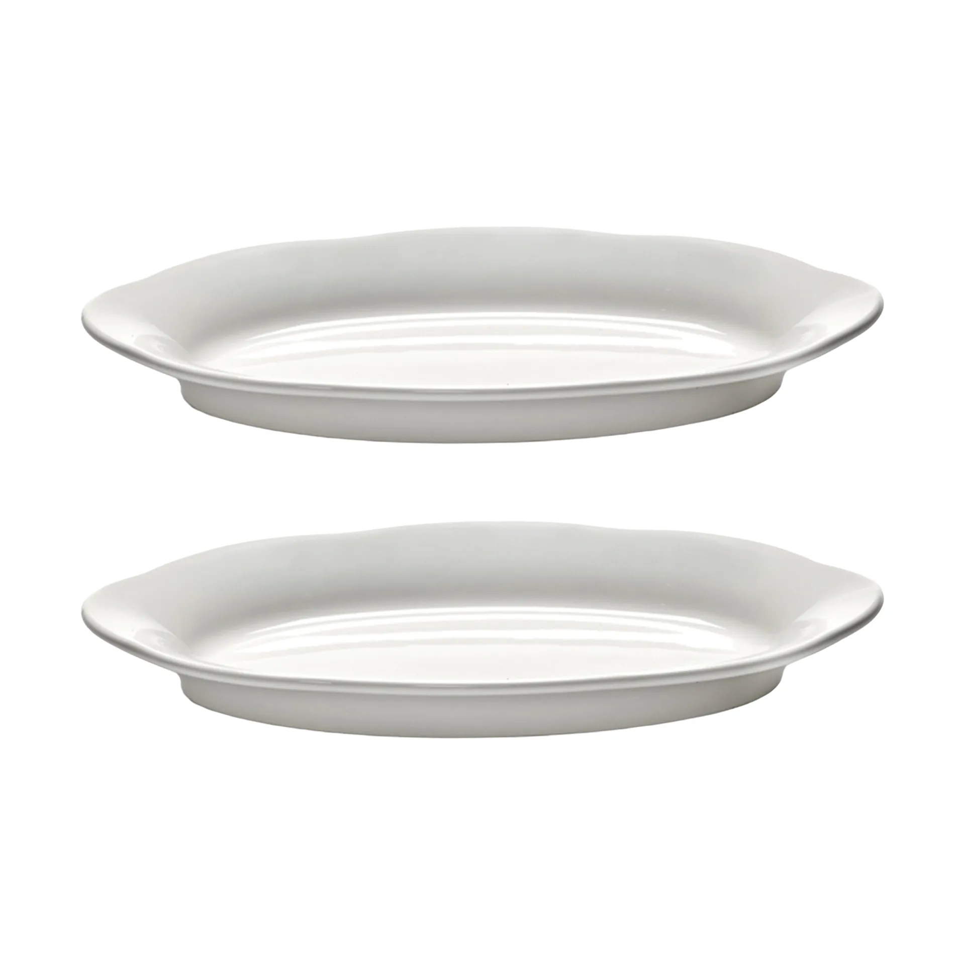 Assiette ovale creuse Silhouette S 10x18,5 cm lot de 2, Blanc Serax