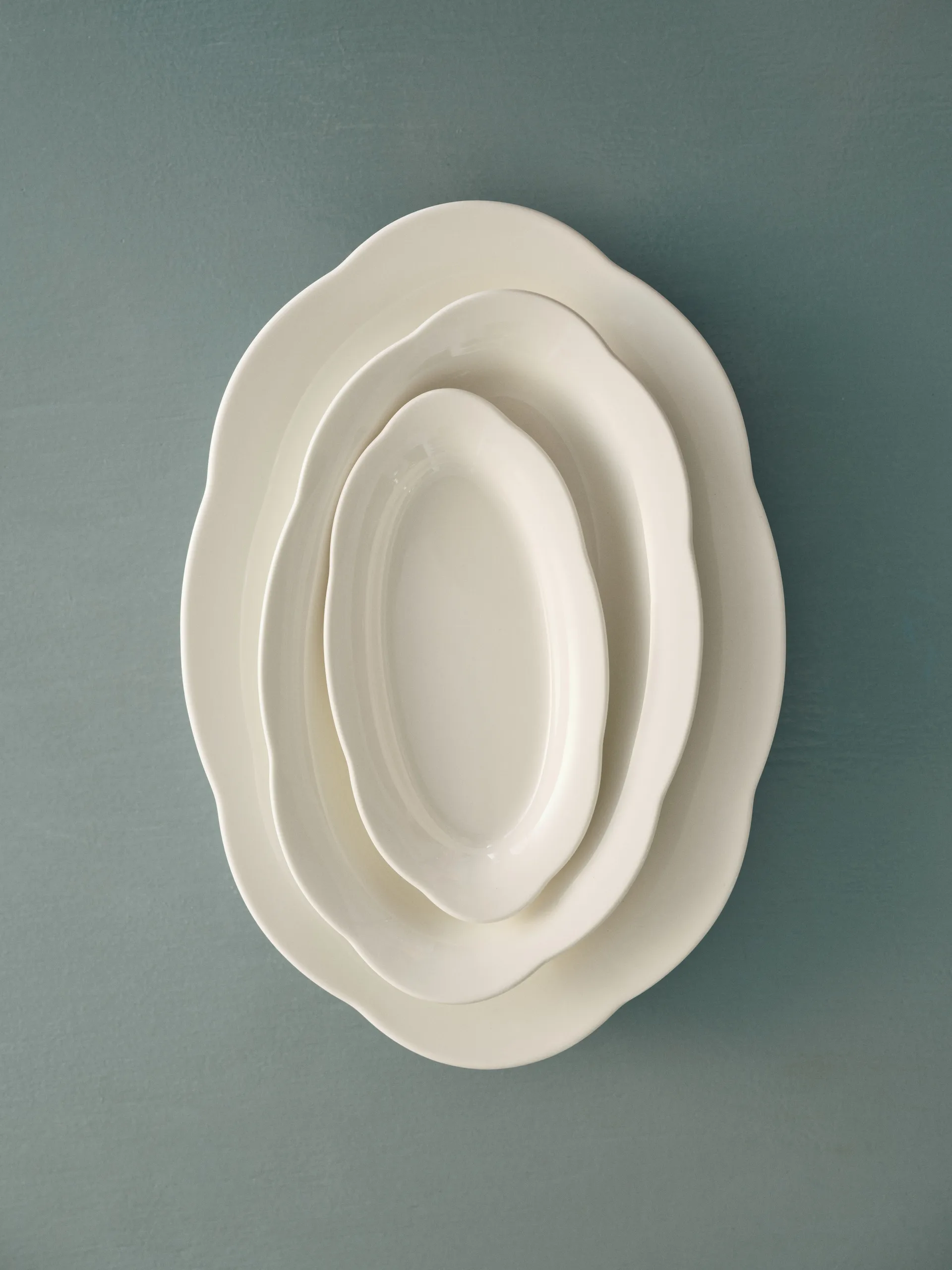 Assiette ovale creuse Silhouette S 10x18,5 cm lot de 2, Blanc Serax