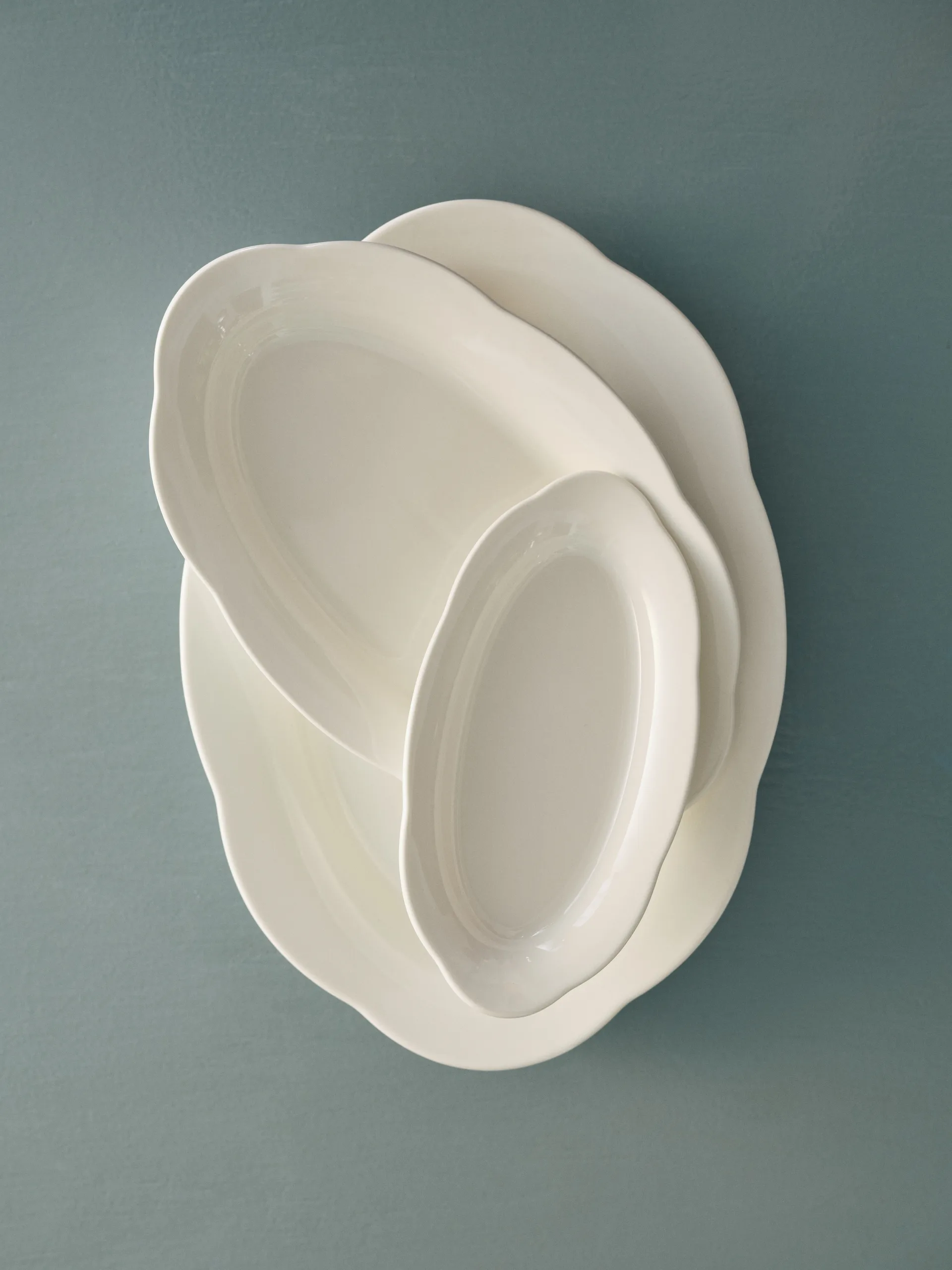 Assiette ovale creuse Silhouette S 10x18,5 cm lot de 2, Blanc Serax