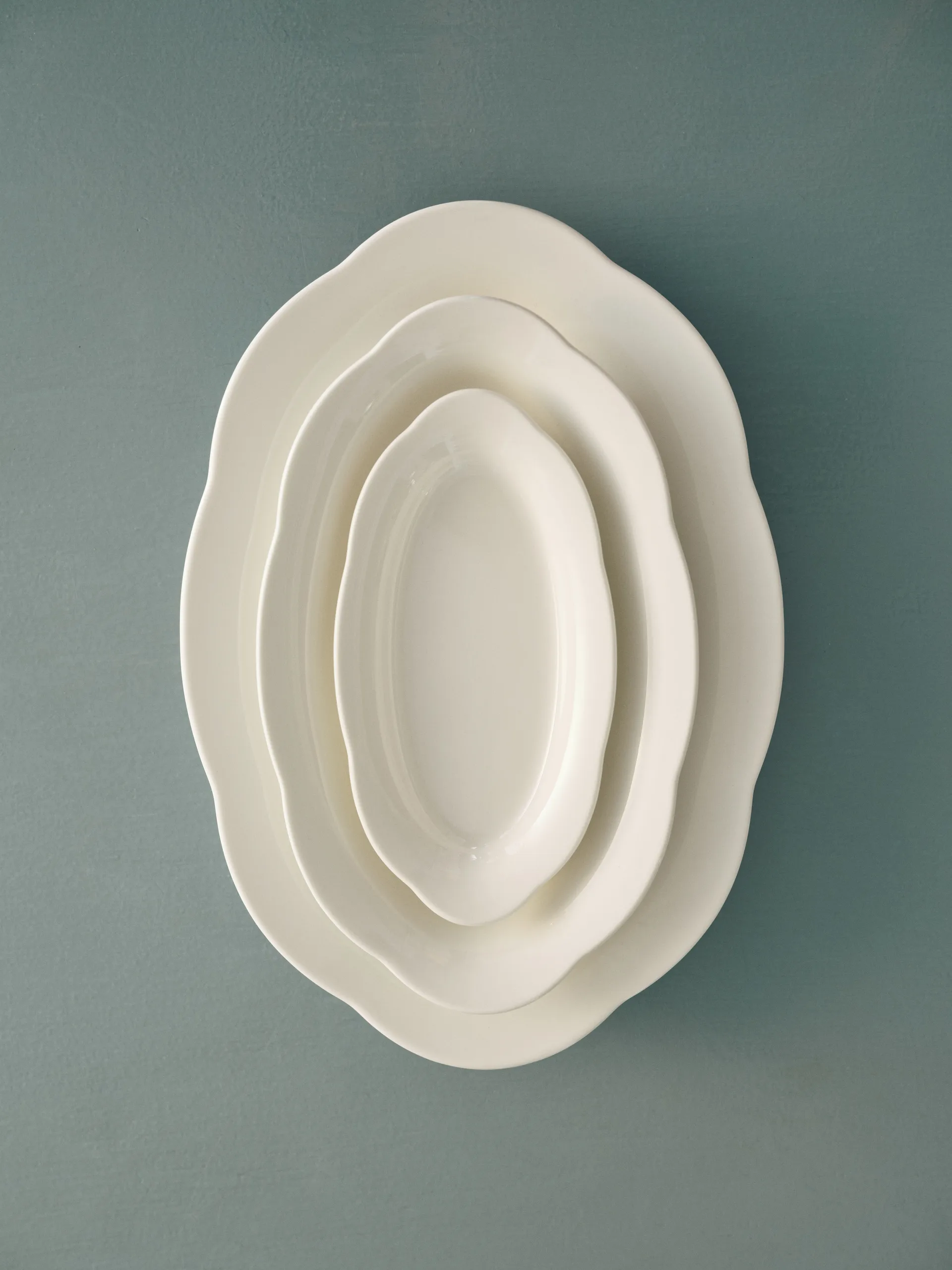 Assiette ovale creuse Silhouette S 10x18,5 cm lot de 2, Blanc Serax