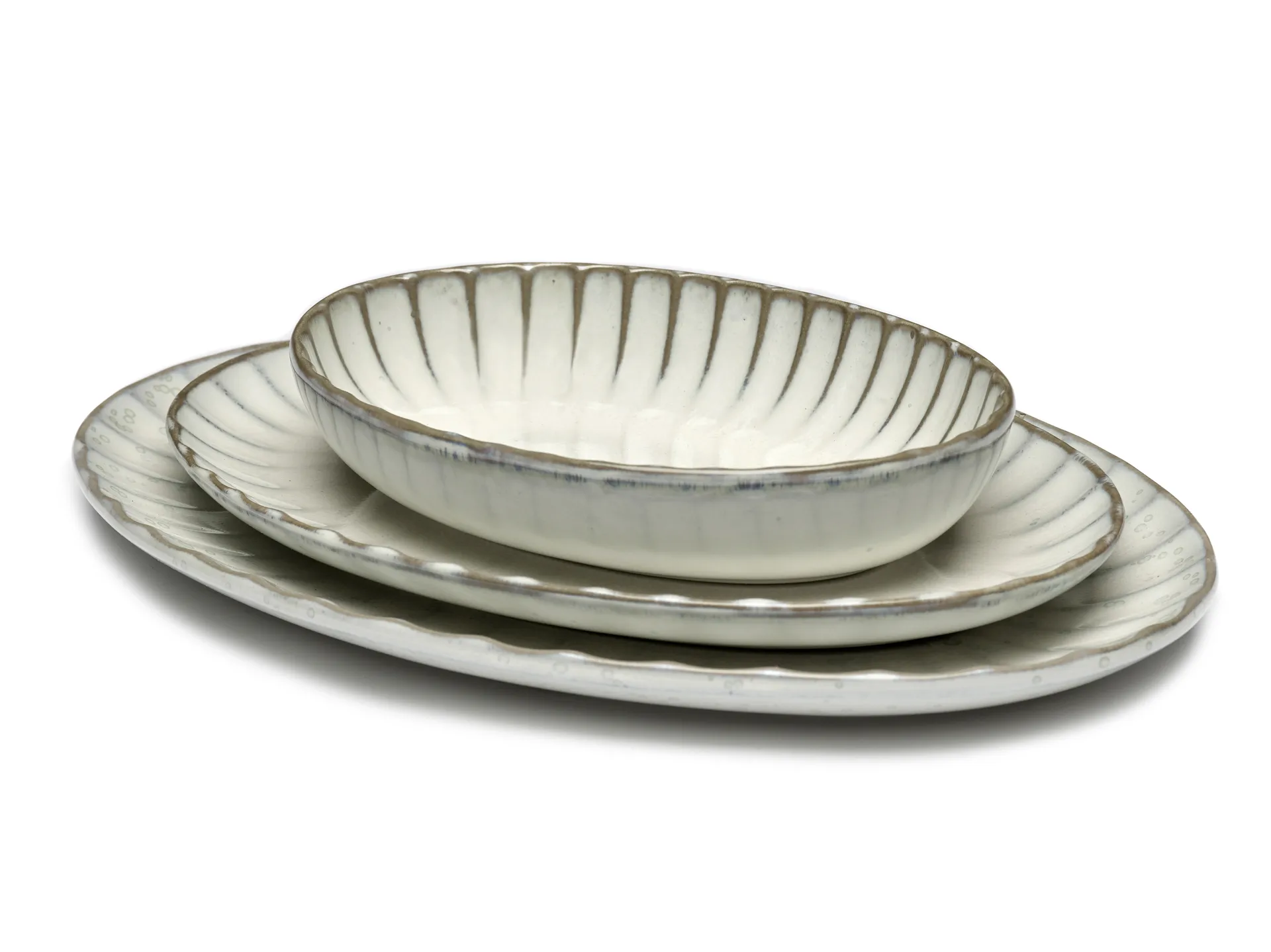 Assiette ovale Inku L 21x30 cm, Blanc Serax
