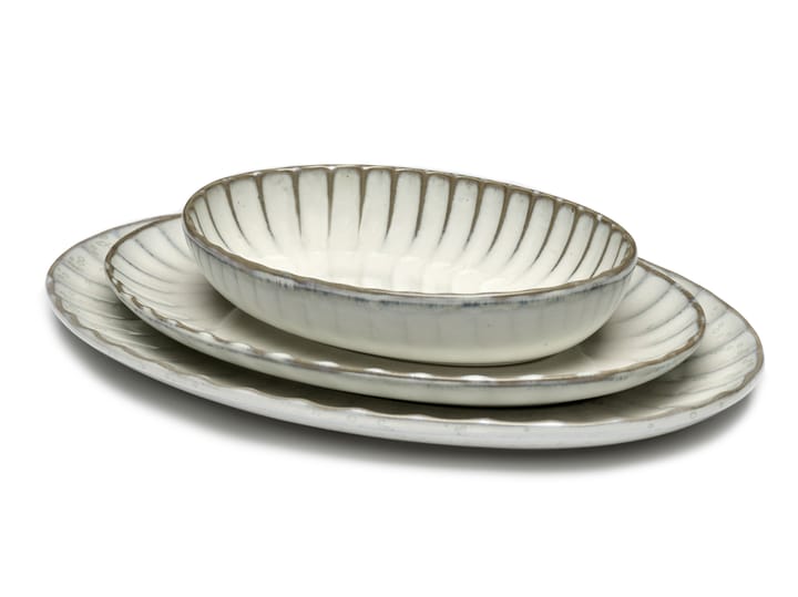 Assiette ovale Inku L 21x30 cm - Blanc - Serax