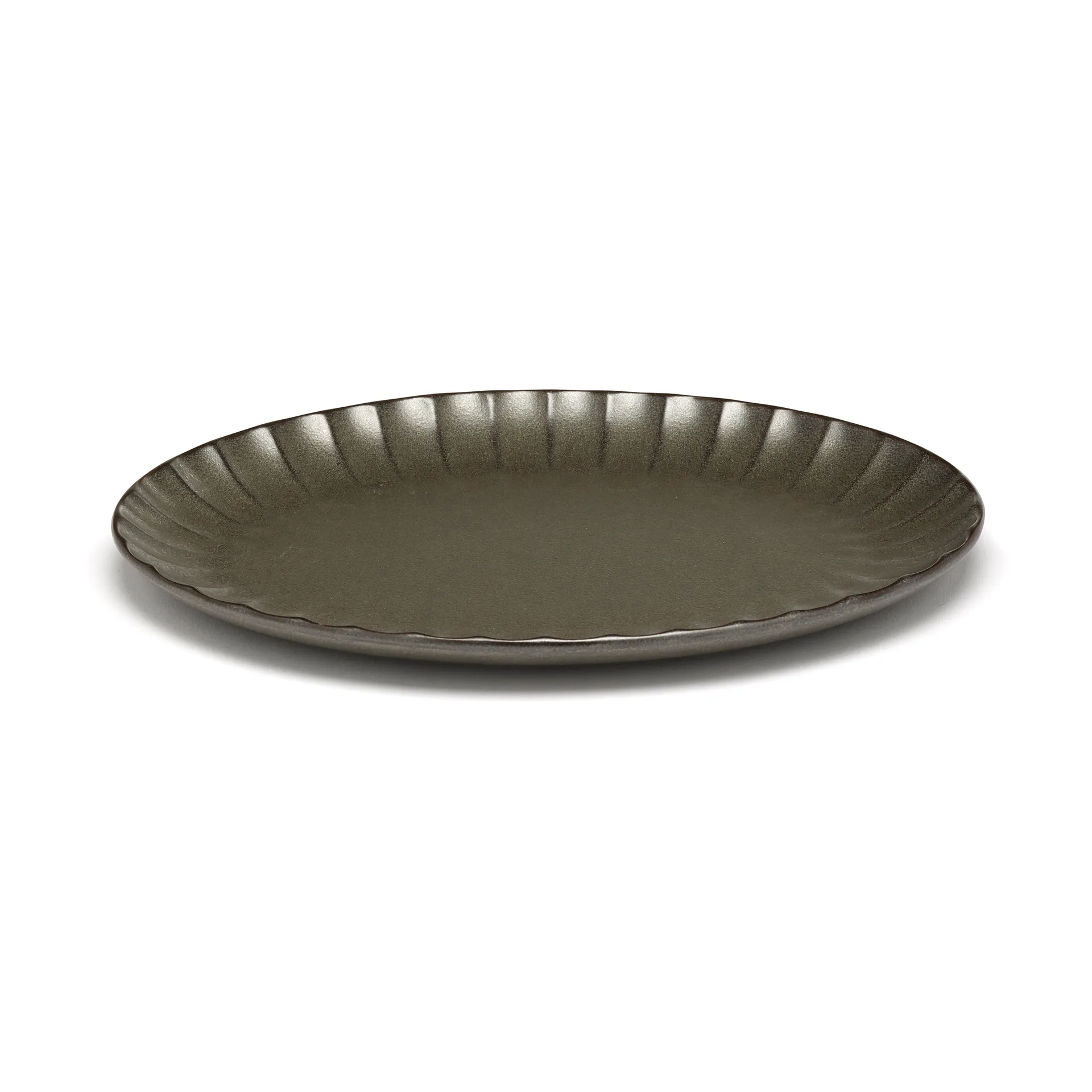 Assiette ovale Inku S 17,5x25 cm, Vert Serax