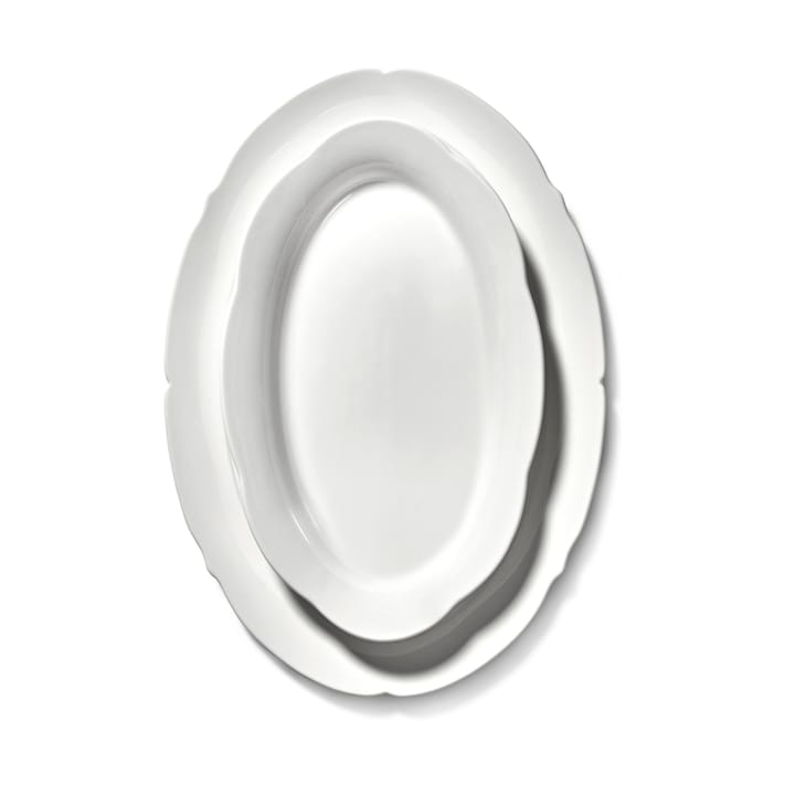 Assiette ovale Silhouette L 21x30 cm, Blanc Serax