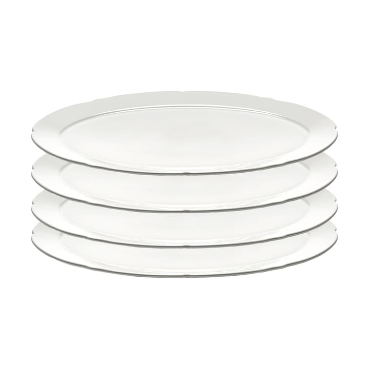 Assiette ovale Silhouette L 21x30 cm lot de 4 - Blanc - Serax