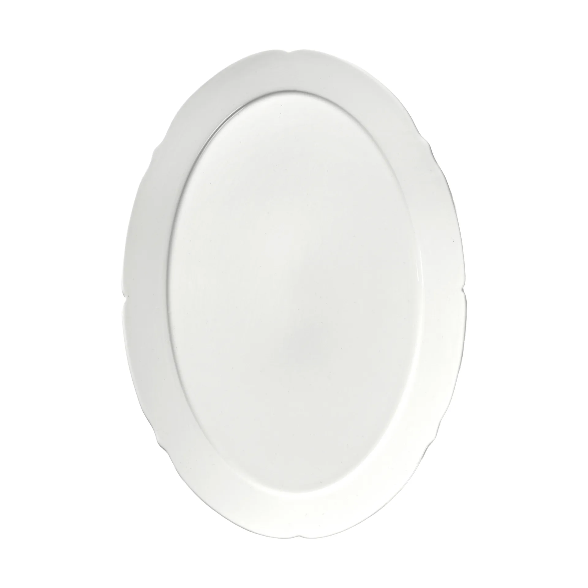 Assiette ovale Silhouette L 21x30 cm lot de 4, Blanc Serax