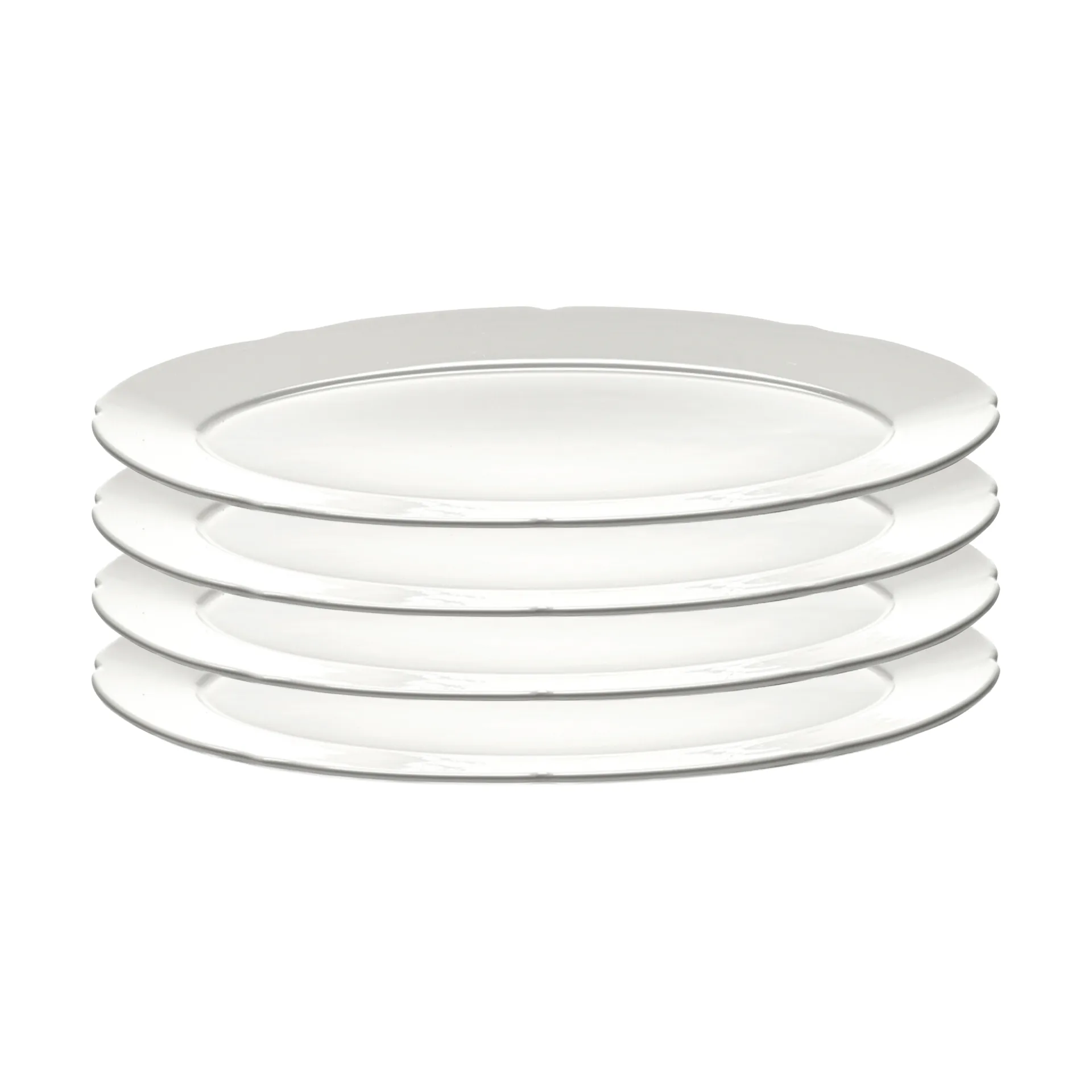 Assiette ovale Silhouette M 15x24,5 cm lot de 4, Blanc Serax
