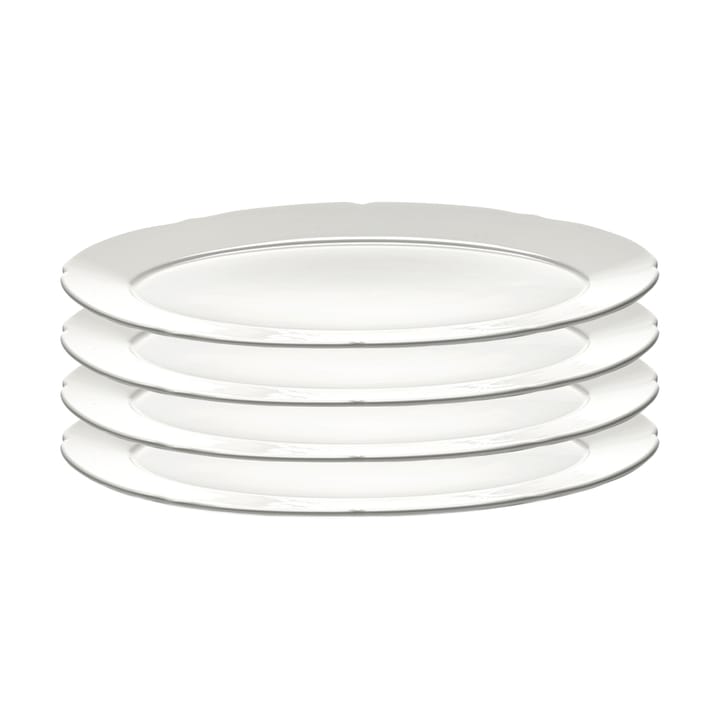 Assiette ovale Silhouette M 15x24,5 cm lot de 4 - Blanc - Serax