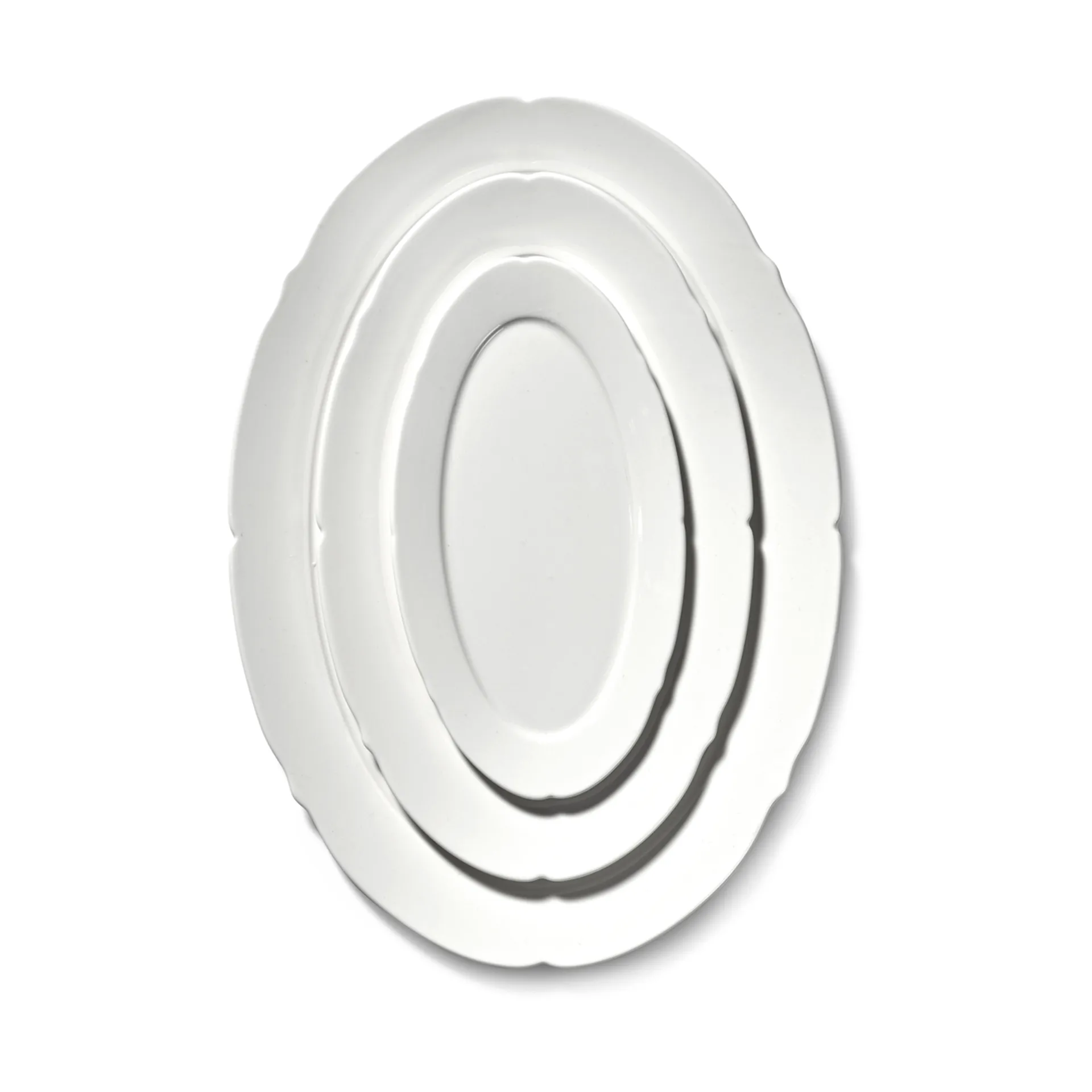 Assiette ovale Silhouette M 15x24,5 cm lot de 4, Blanc Serax