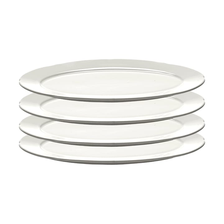 Assiette ovale Silhouette S 10x18,5 cm lot de 4 - Blanc - Serax
