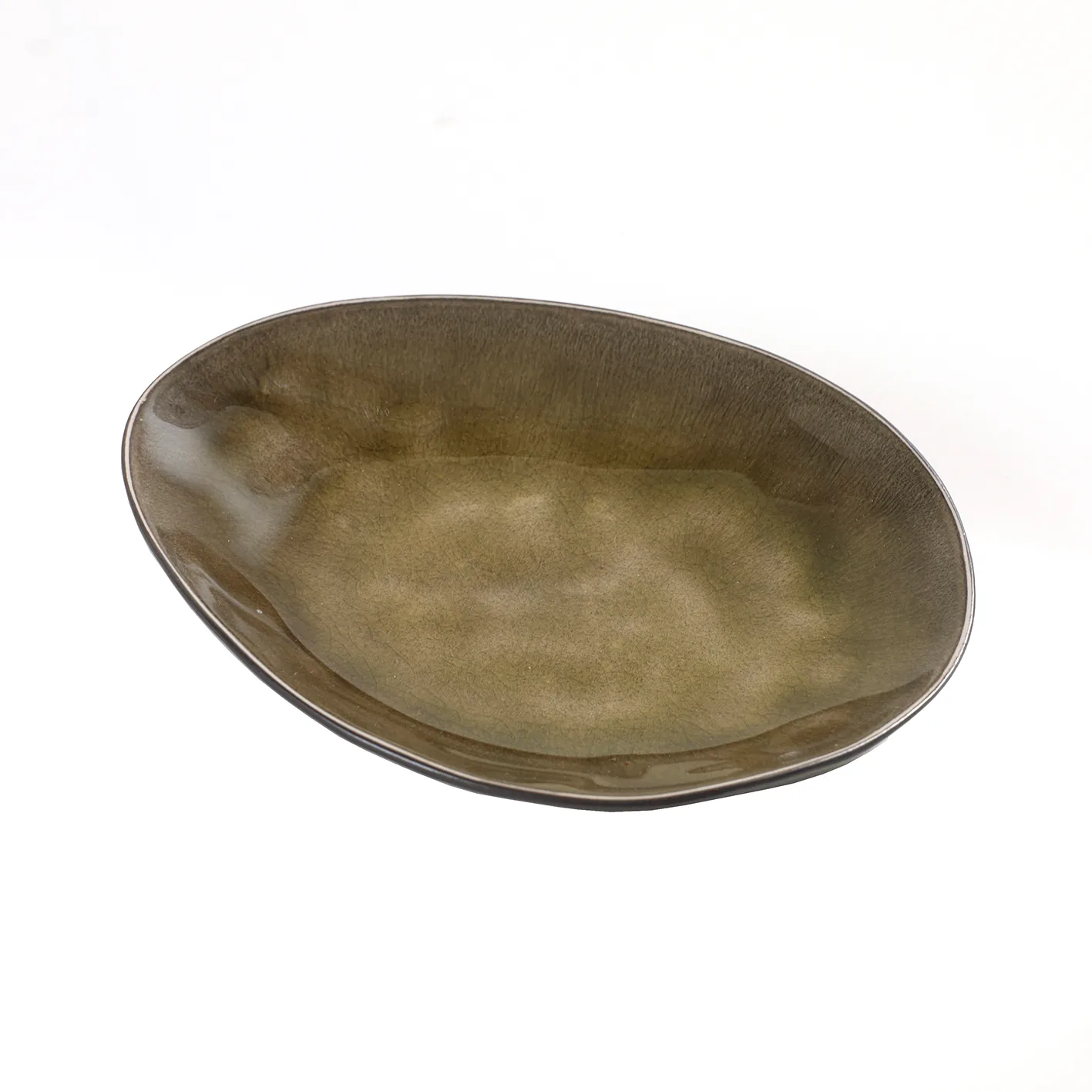 Assiette Pure oval small, Green Serax