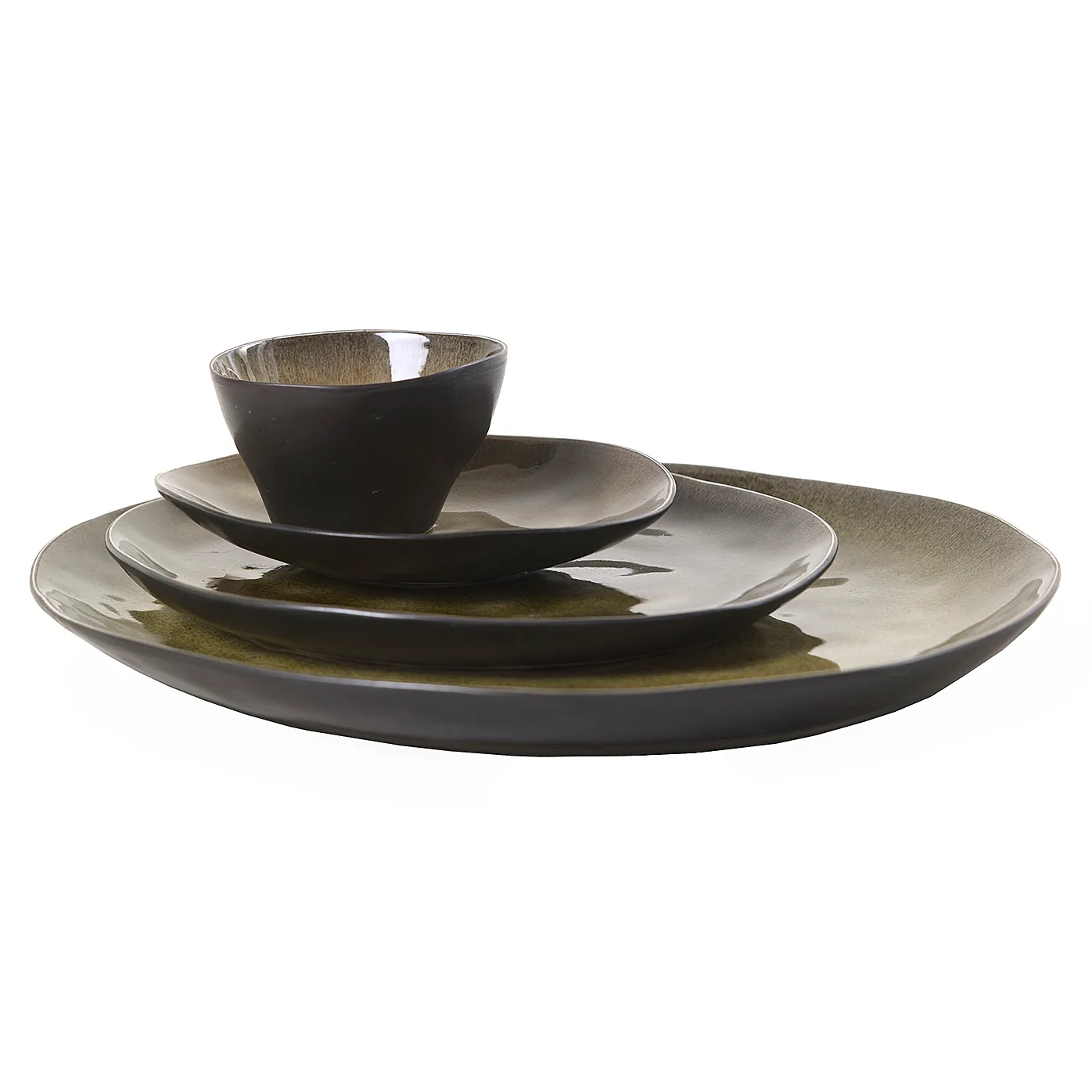 Assiette Pure oval small, Green Serax