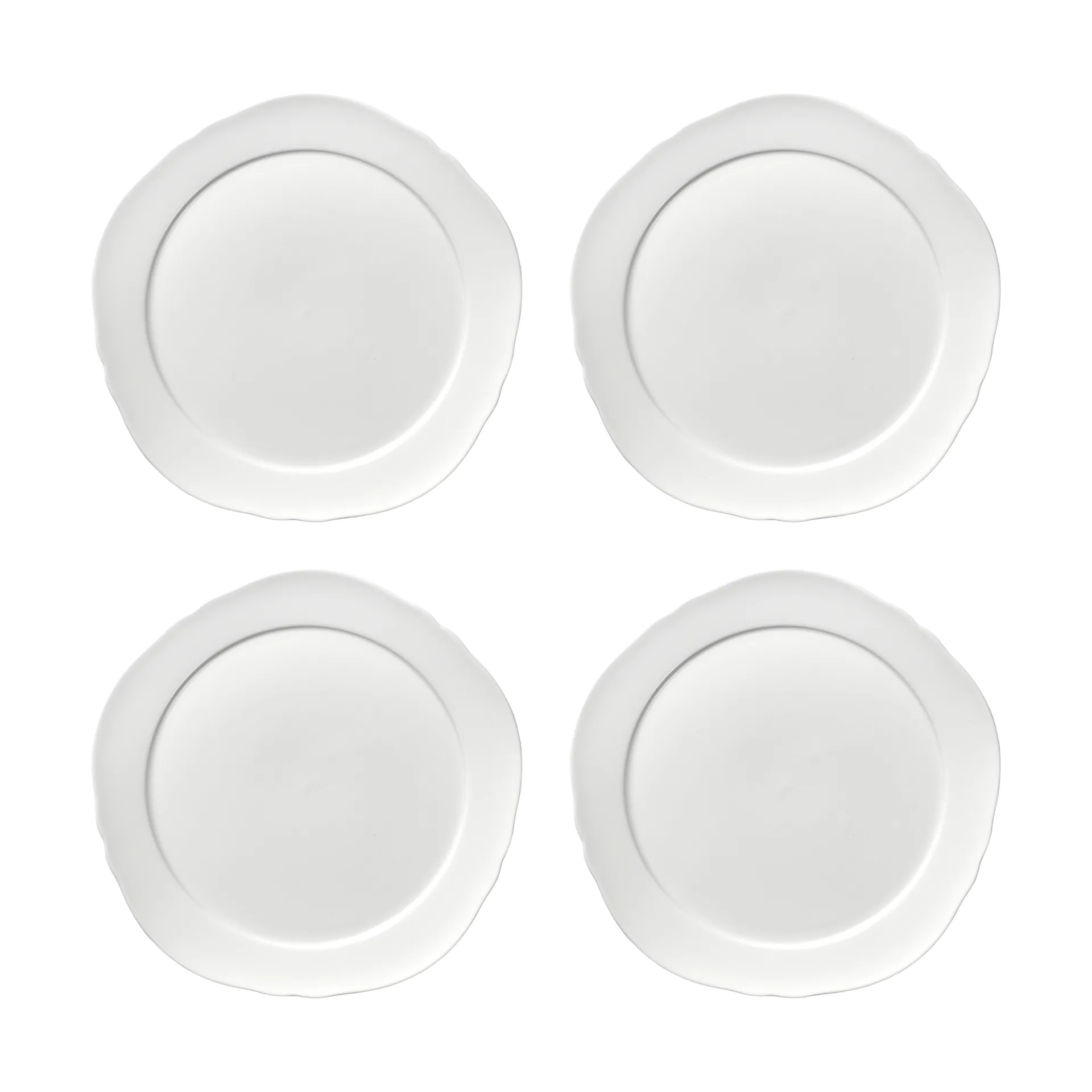 Assiette Silhouette M Ø23,5 cm lot de 4, Blanc Serax