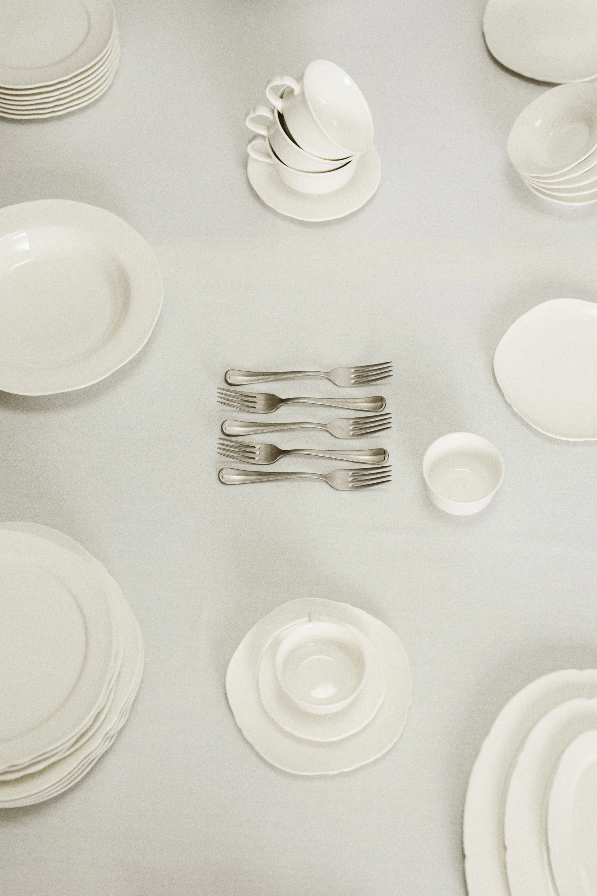 Assiette Silhouette M Ø23,5 cm lot de 4, Blanc Serax