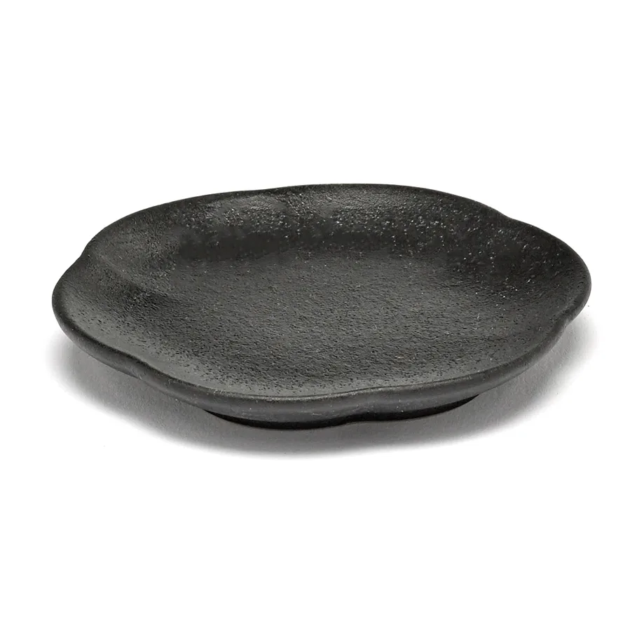 Assiette striée Inku S Ø8,9 cm, Noir Serax