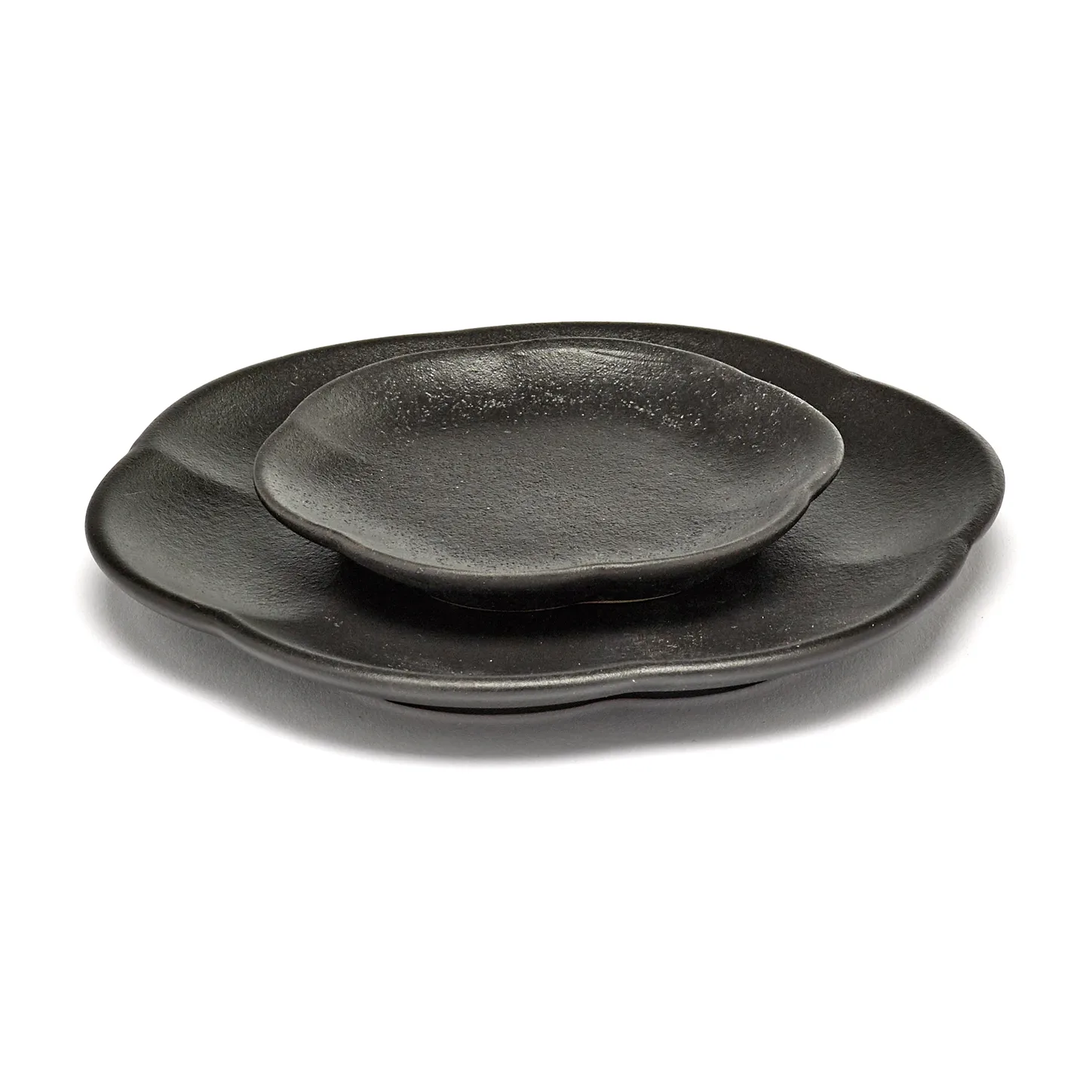 Assiette striée Inku S Ø8,9 cm, Noir Serax