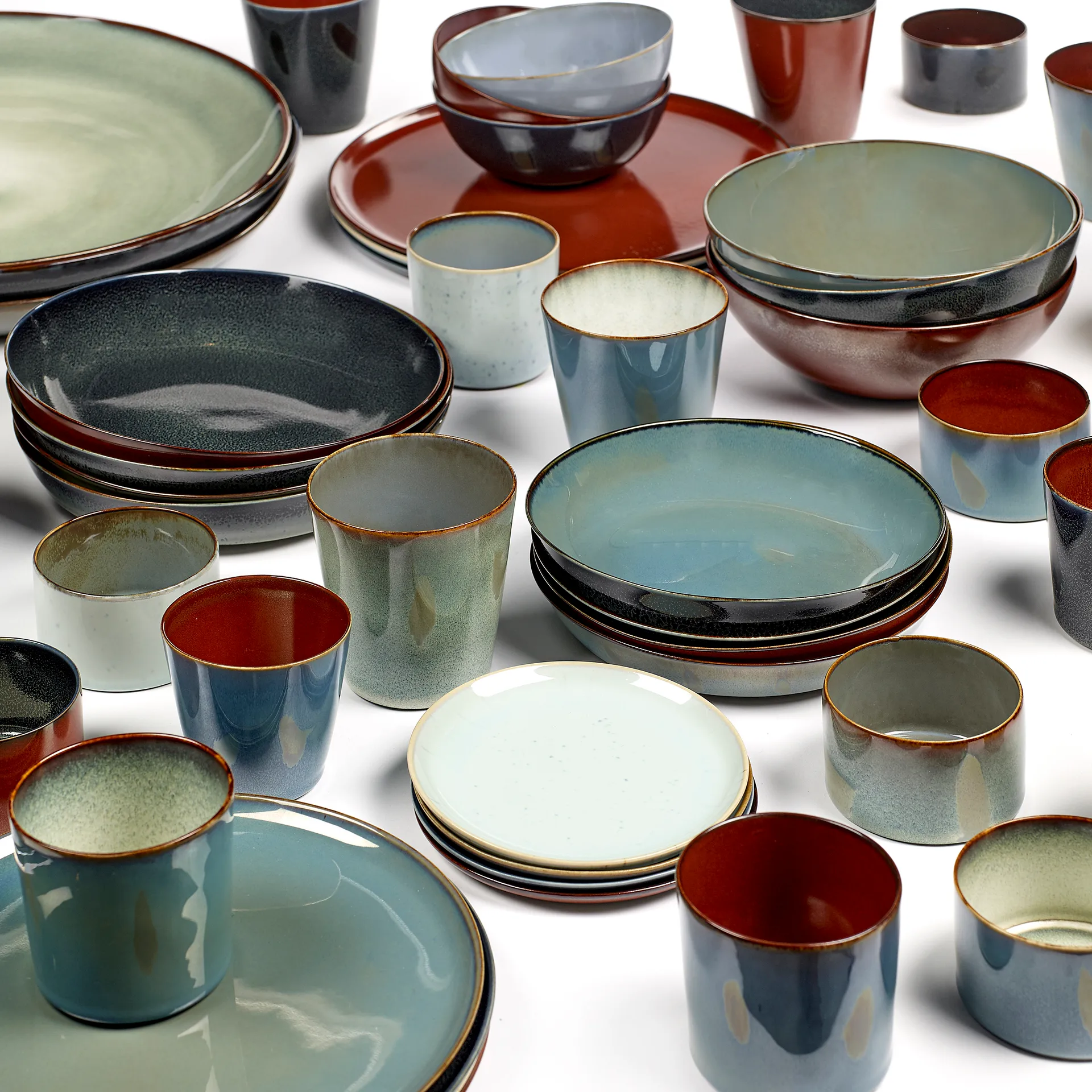 Assiette Terres de Rêves 21 cm, Dark blue-rust Serax