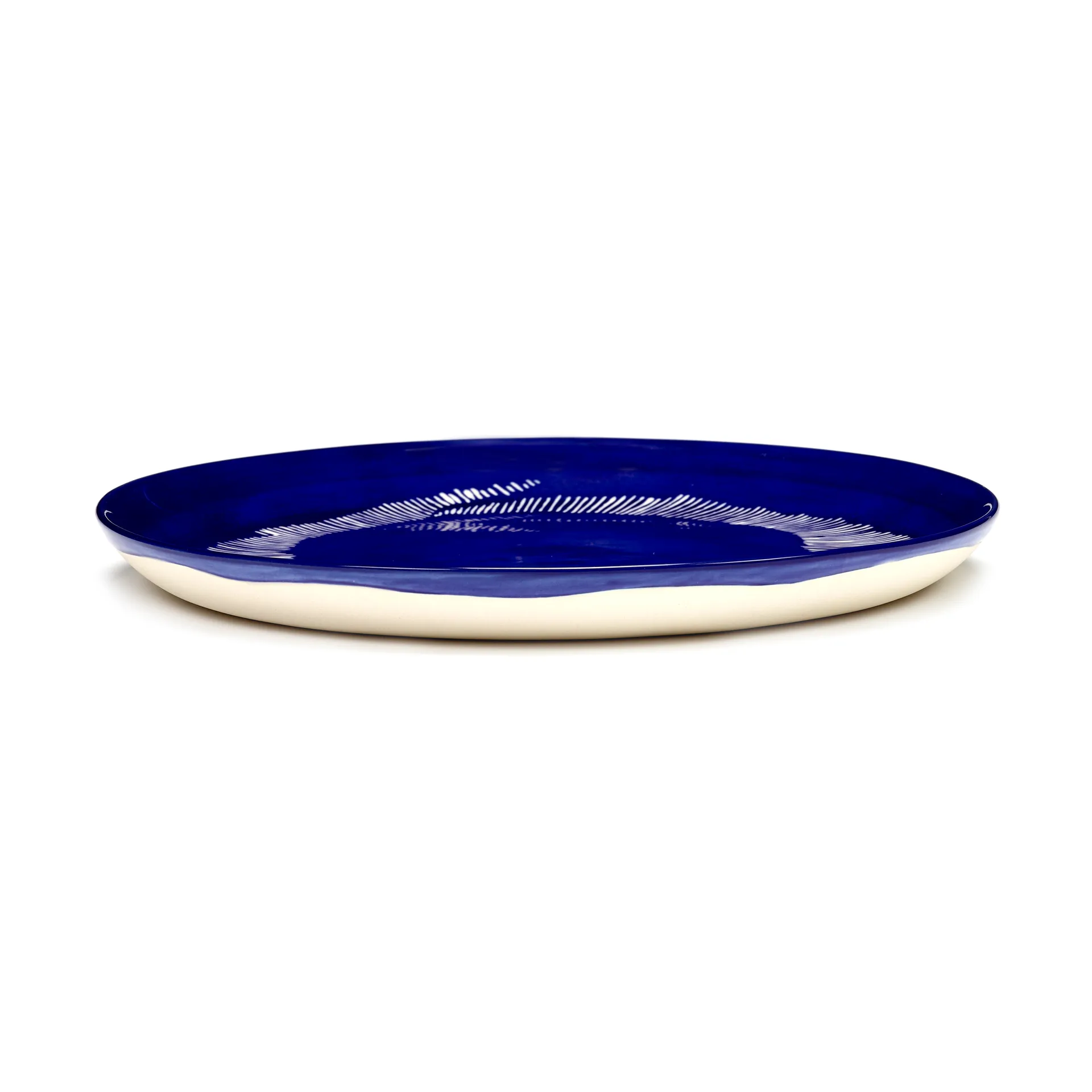 Assiettes Ottolenghi Feast M Ø22,5 cm lot de 2, Dark blue stripes-white Serax