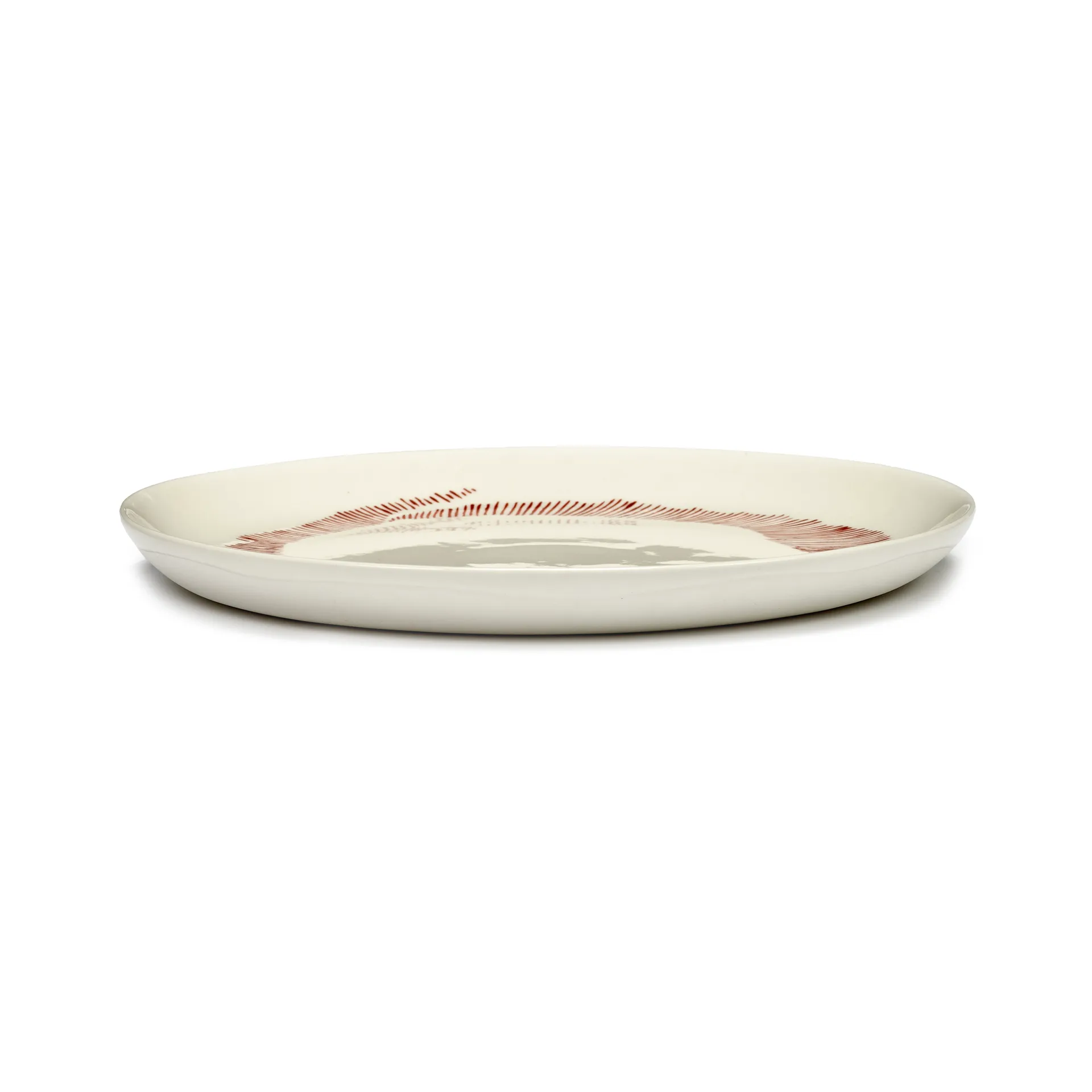 Assiettes Ottolenghi Feast M Ø22,5 cm lot de 2, White stripes-red Serax
