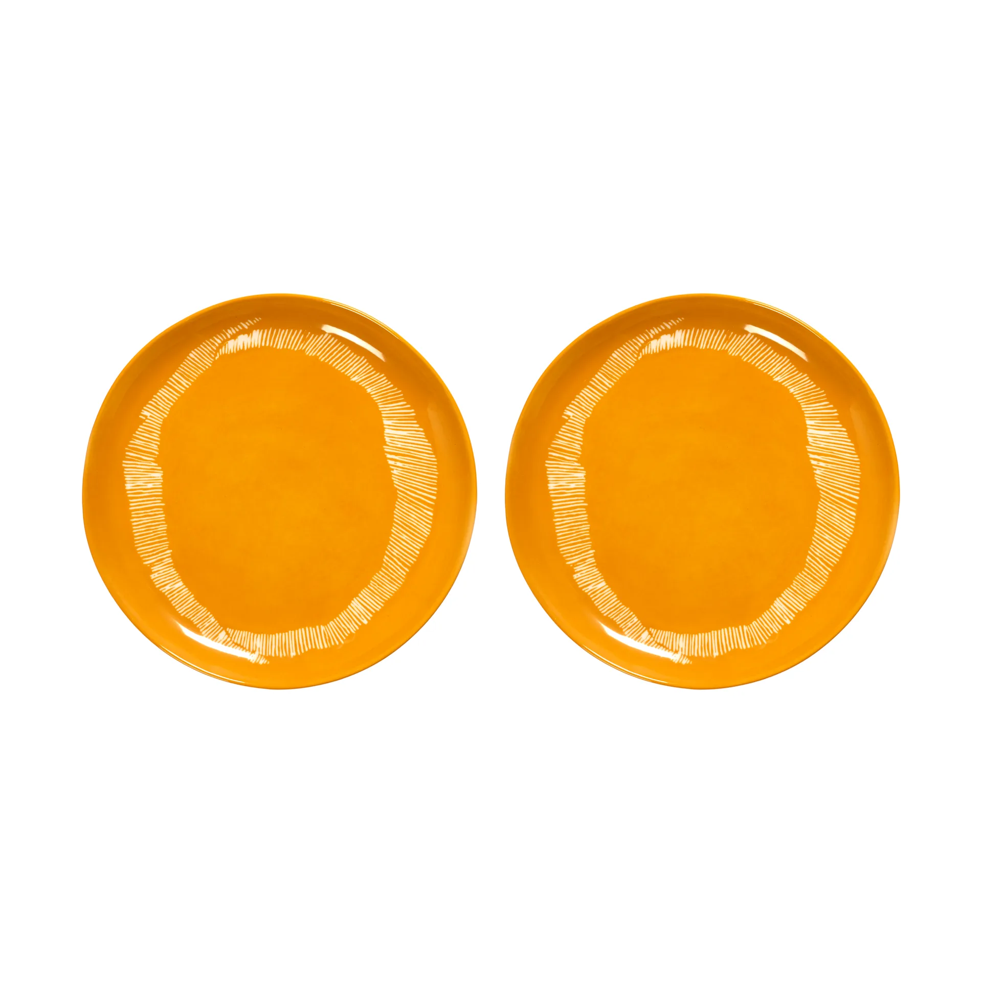 Assiettes Ottolenghi Feast M Ø22,5 cm lot de 2, Yellow stripes-white Serax