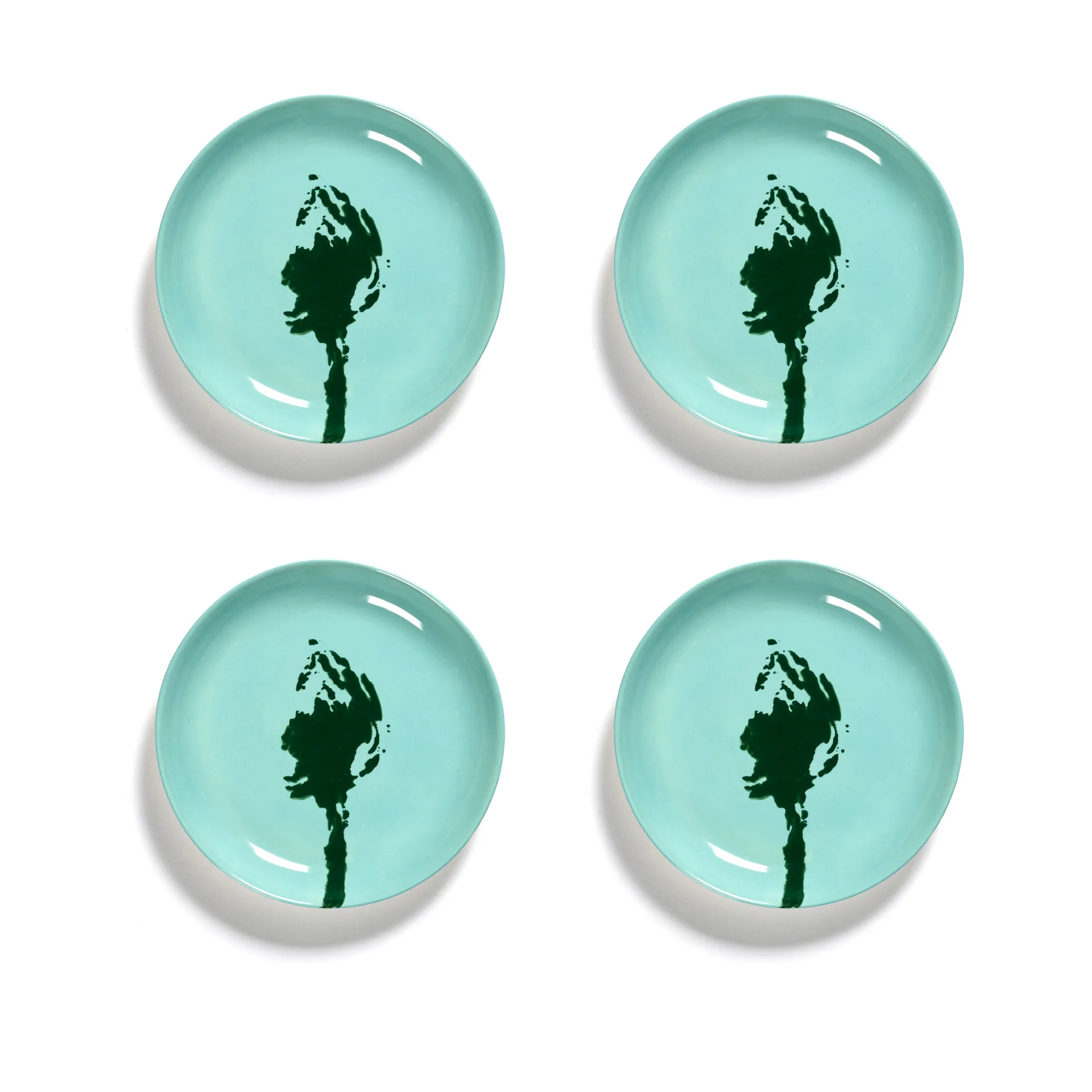 Assiettes Ottolenghi Feast XS Ø16 cm lot de 4, Azure-artichoke green Serax