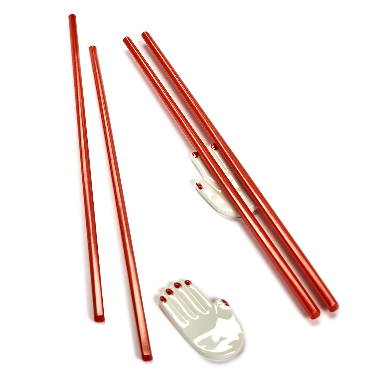 Serax Baguettes avec support Table Nomade 6 Pièces Rouge
