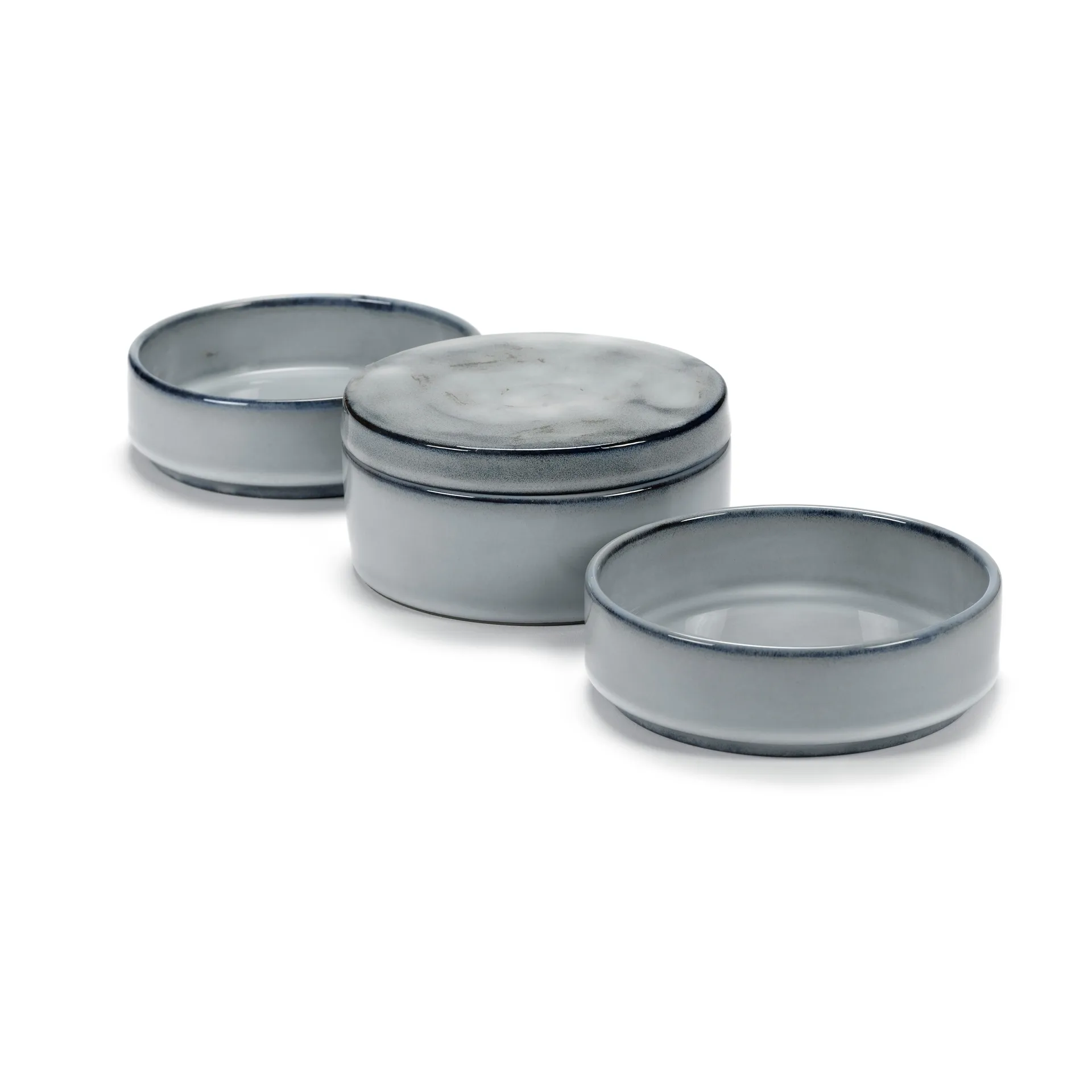 Bol 3 pièces empilables Pure Ø14 cm, Bleu Serax
