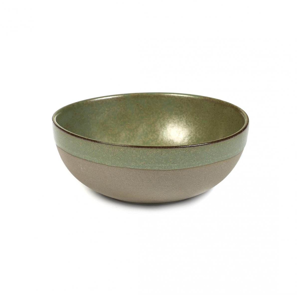 Serax Bol à céréales Surface 13 cm Grey-camogreen | Design Scandinave | Bols de petit-déjeuner | Vert