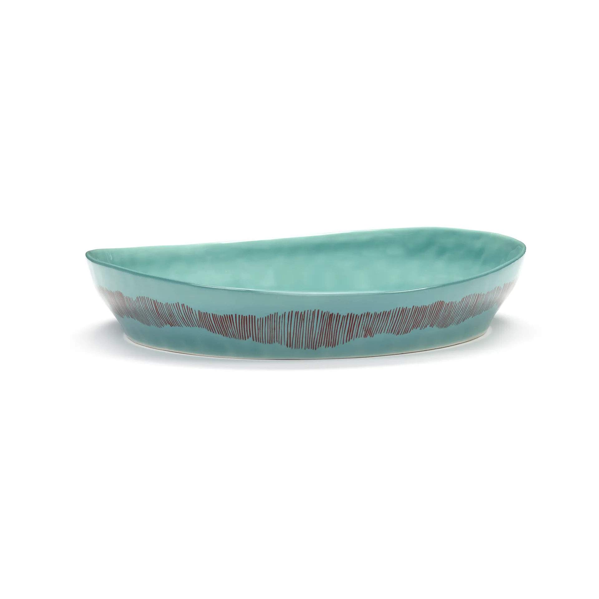 Bol de service Ottolenghi Feast S Ø30 cm, Azure stripes-red Serax