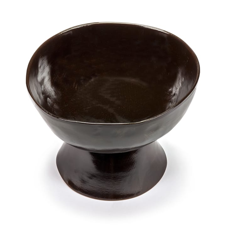 Bol sur pied La Mère large Ø20,5 cm, Dark brown Serax