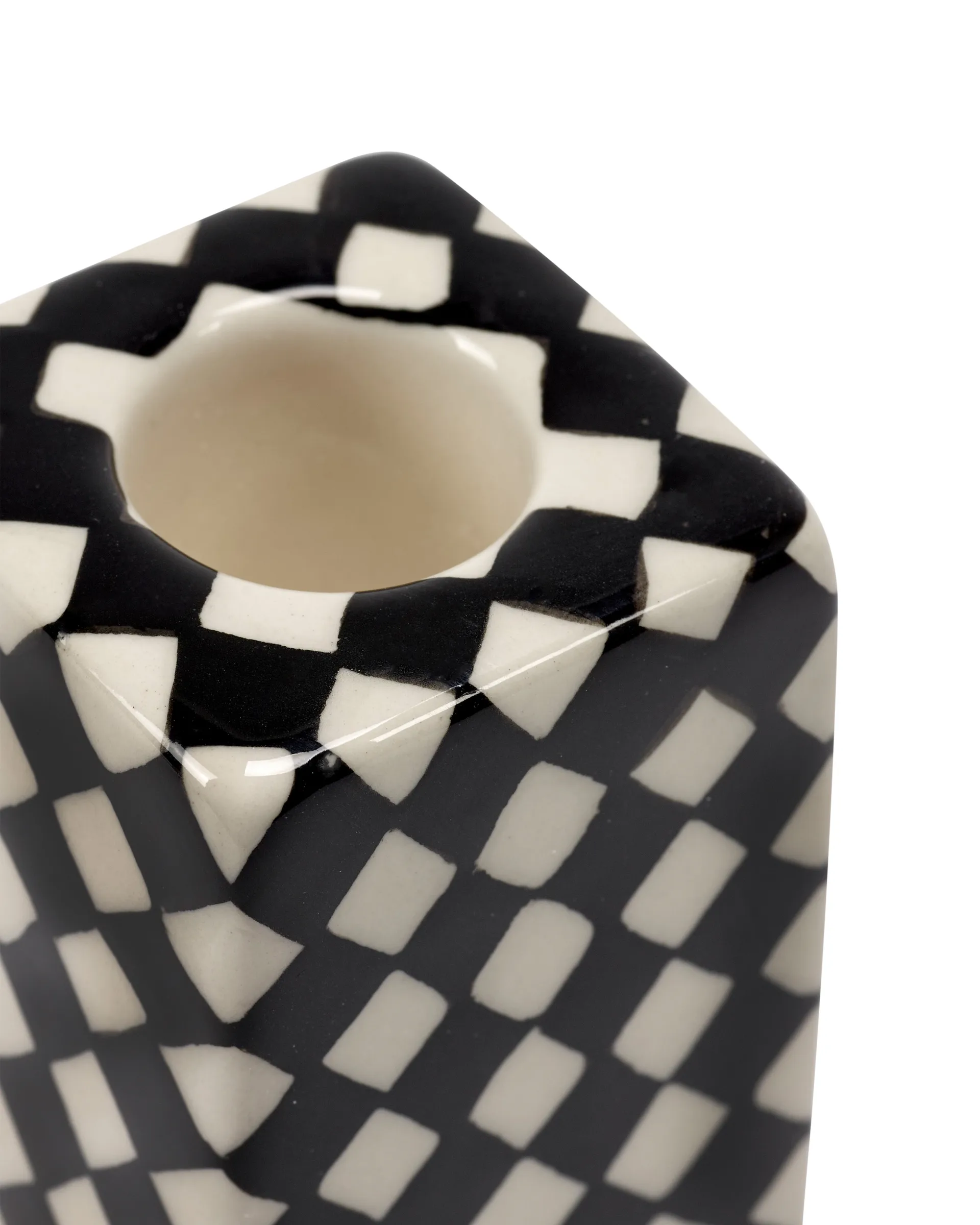 Bougeoir Les Objets Mouleversants N°1, Black-white Serax