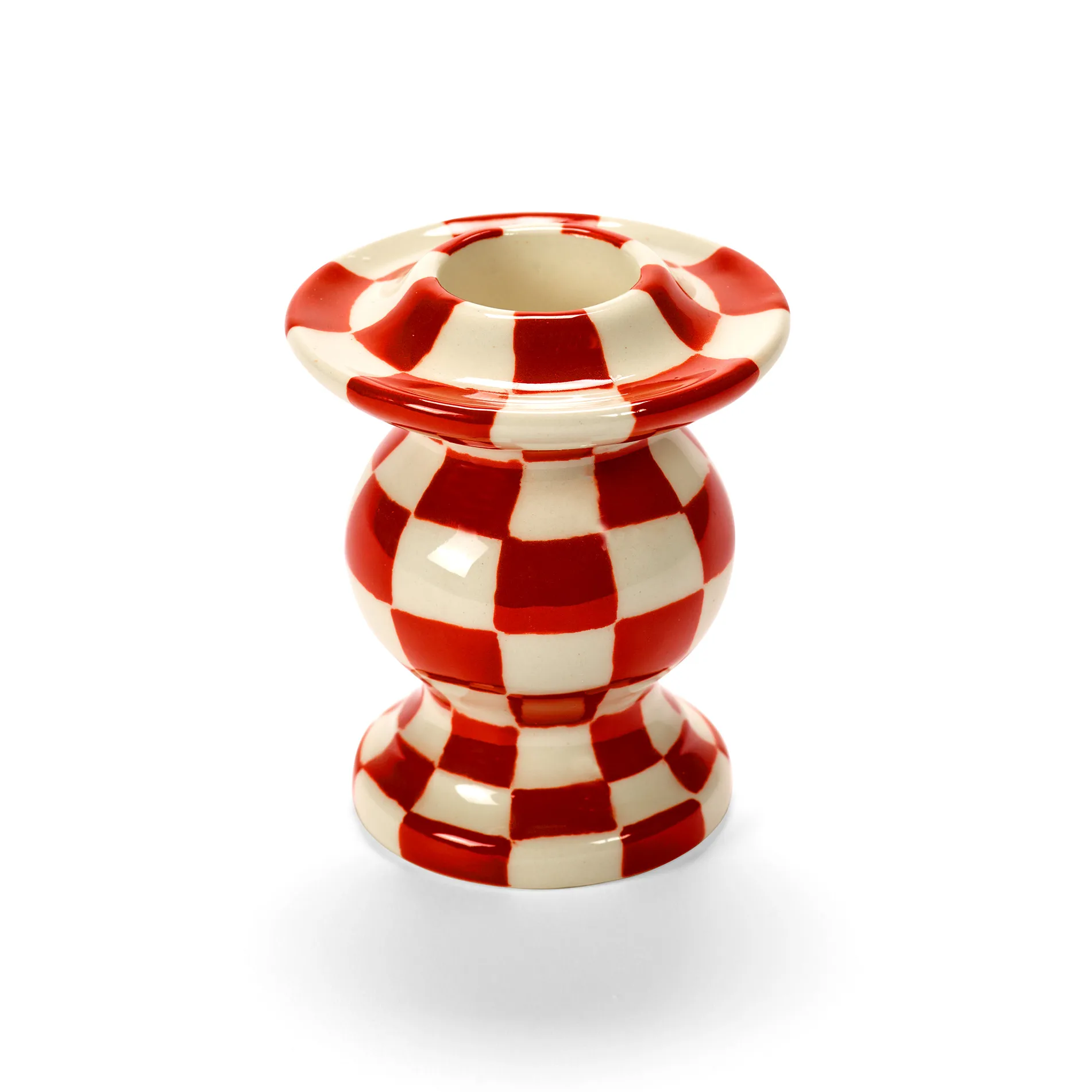 Bougeoir Les Objets Mouleversants N°2, Red-white Serax