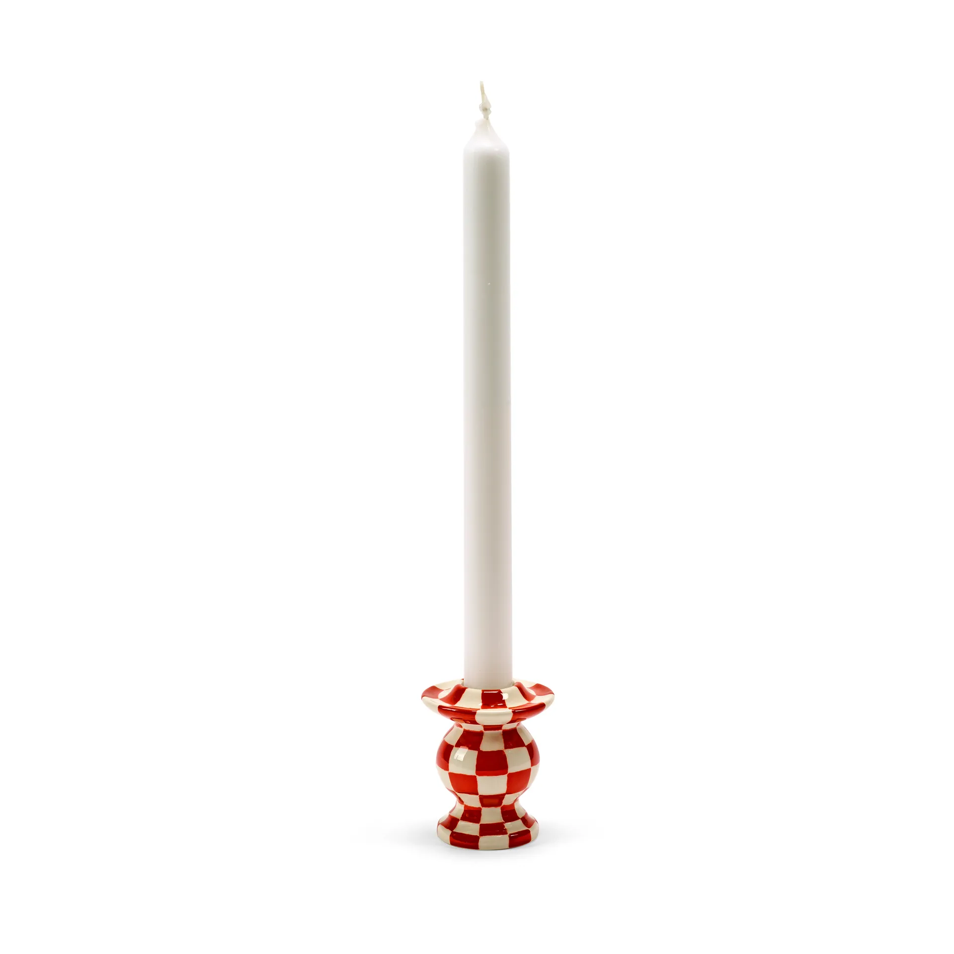 Bougeoir Les Objets Mouleversants N°2, Red-white Serax