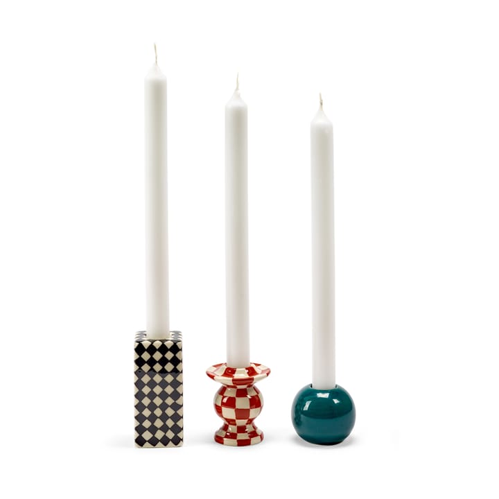 Bougeoir Les Objets Mouleversants N°2, Red-white Serax
