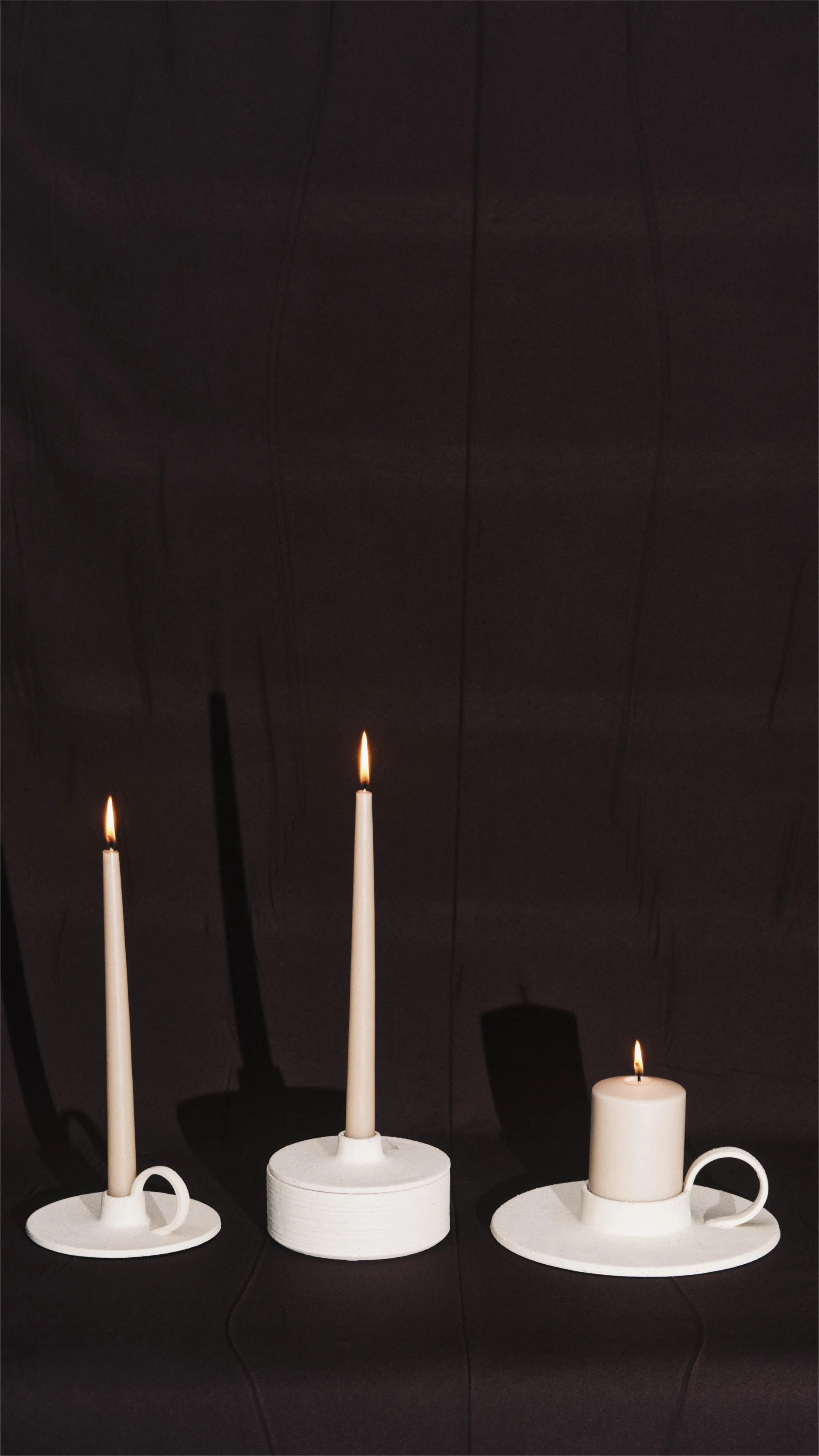 Bougeoir Mira L, Beige Serax