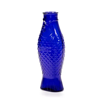 Bouteille en verre Fish & Fish 85 cl - Cobalt blue - Serax